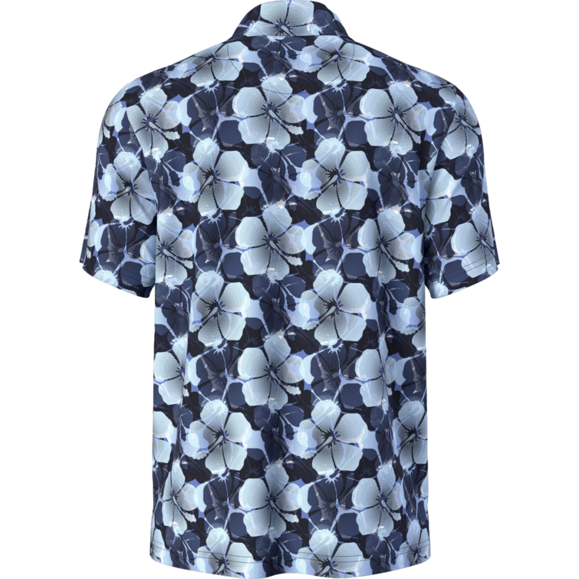 Hibiscus Print Boys Short Sleeve Polo