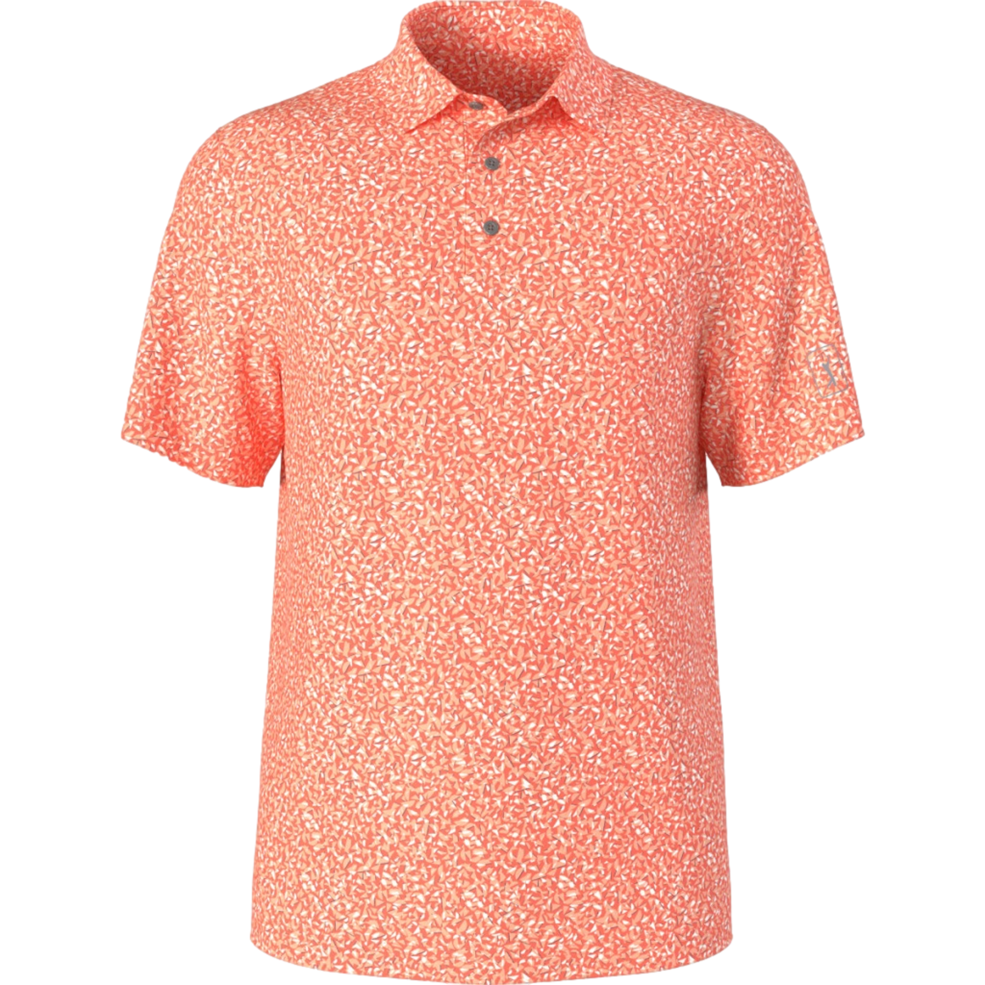 Micro Geo Print Boy's  Short Sleeve Polo