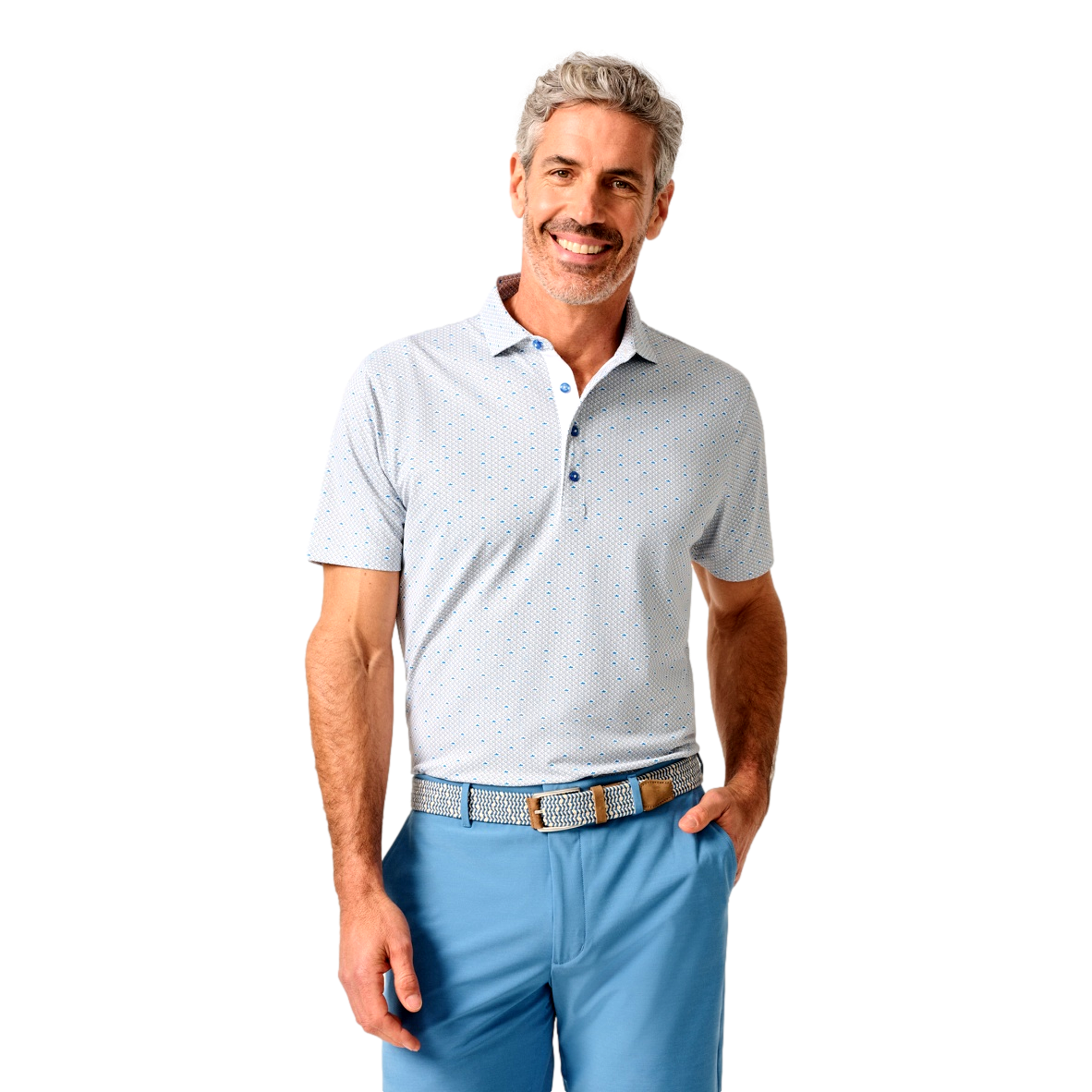 Poppy Men's Short Sleeve Golf Polo Shirt