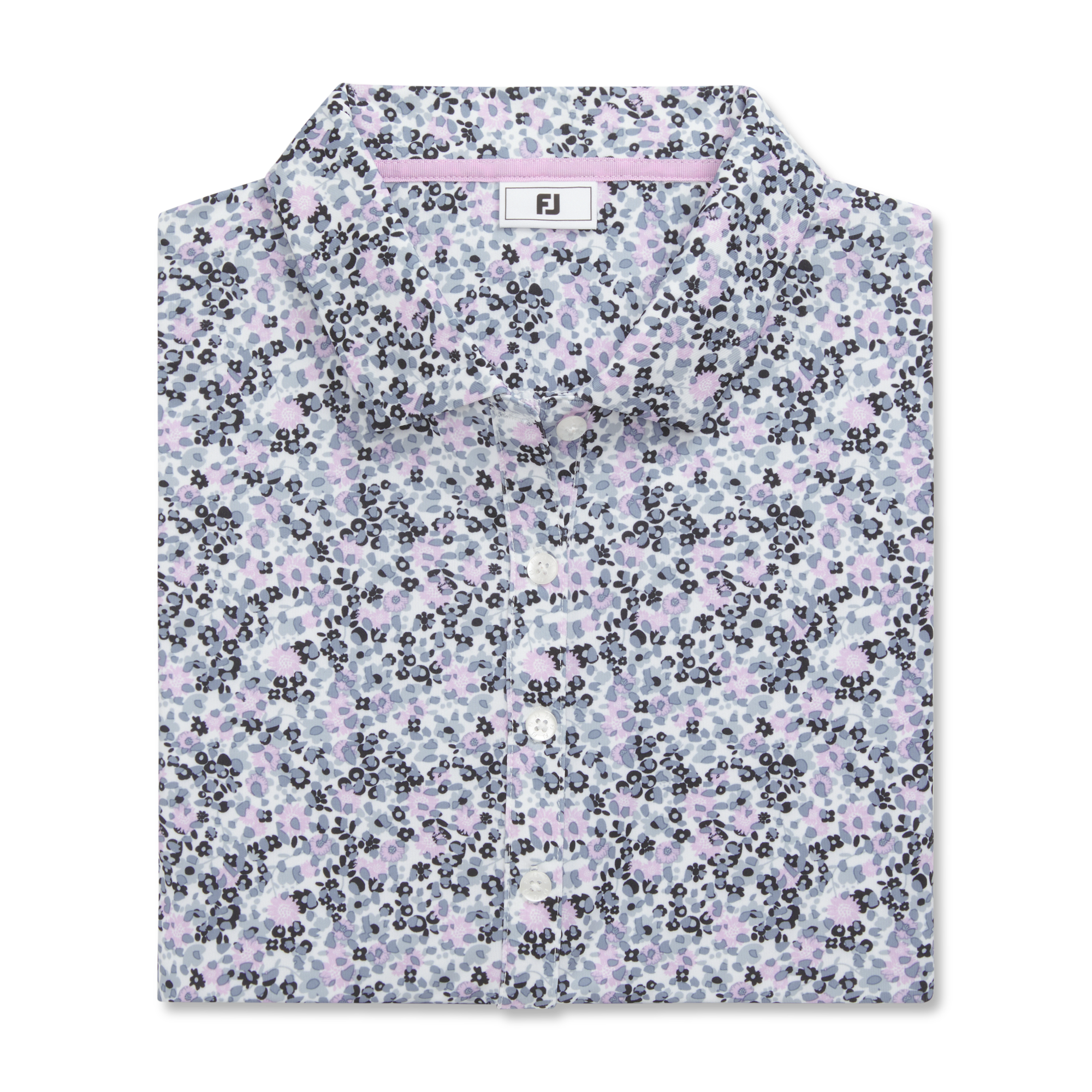 Floral Lisle Women's Short Sleeve Golf Polo Shirt