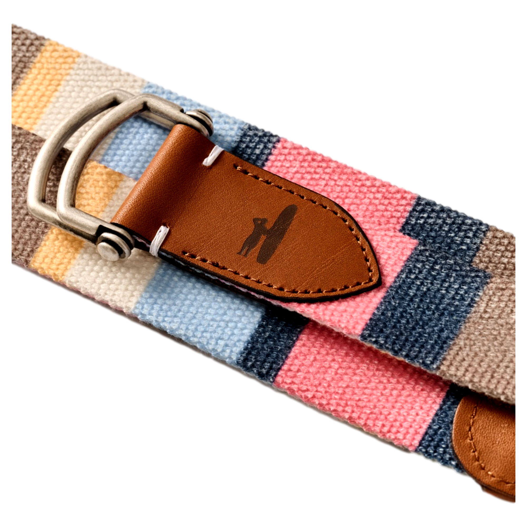 Bowen D-Ring Canvas Striped Men's Golf Belt