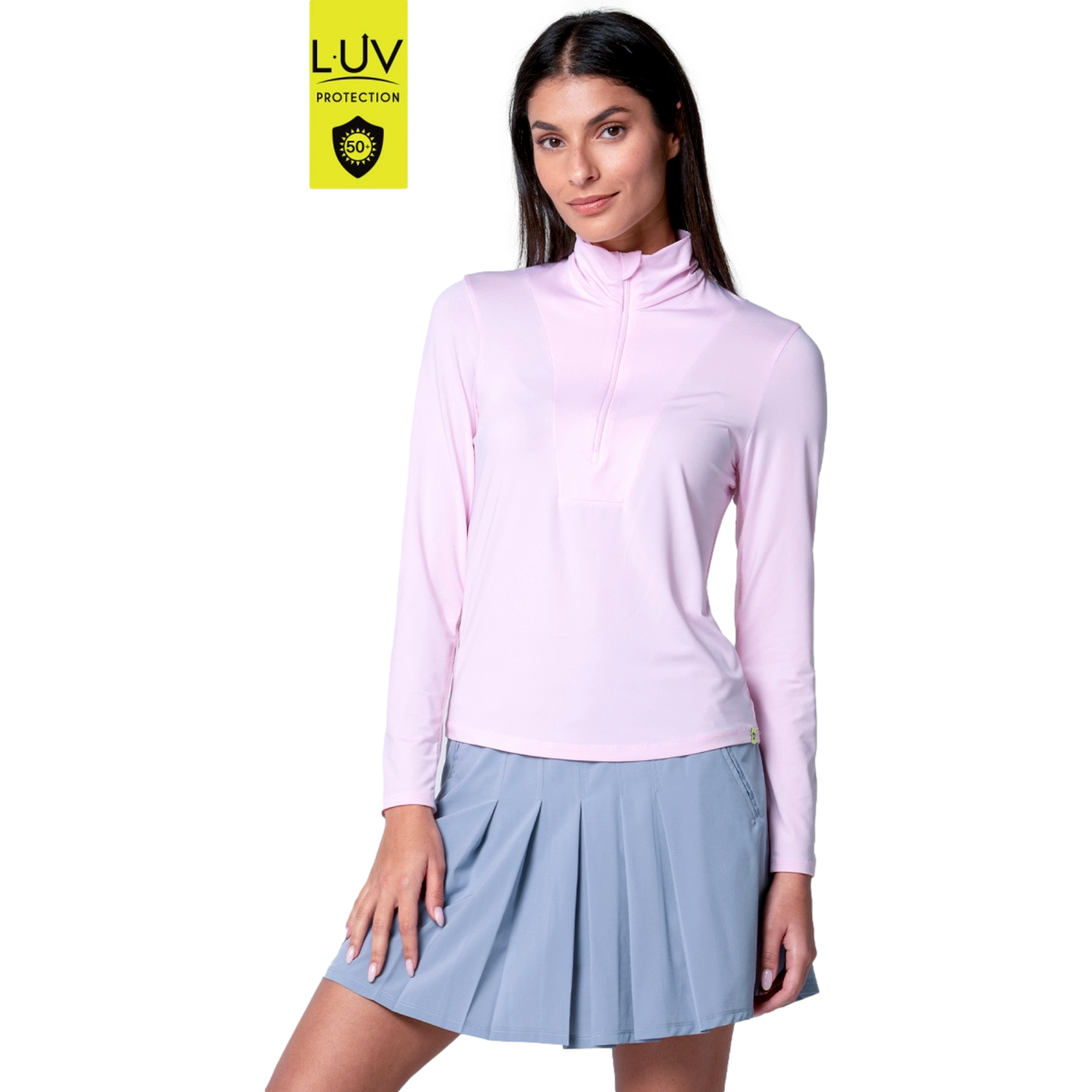 Linen Nouveau Free Play Zip Women's Long Sleeve Tennis Top