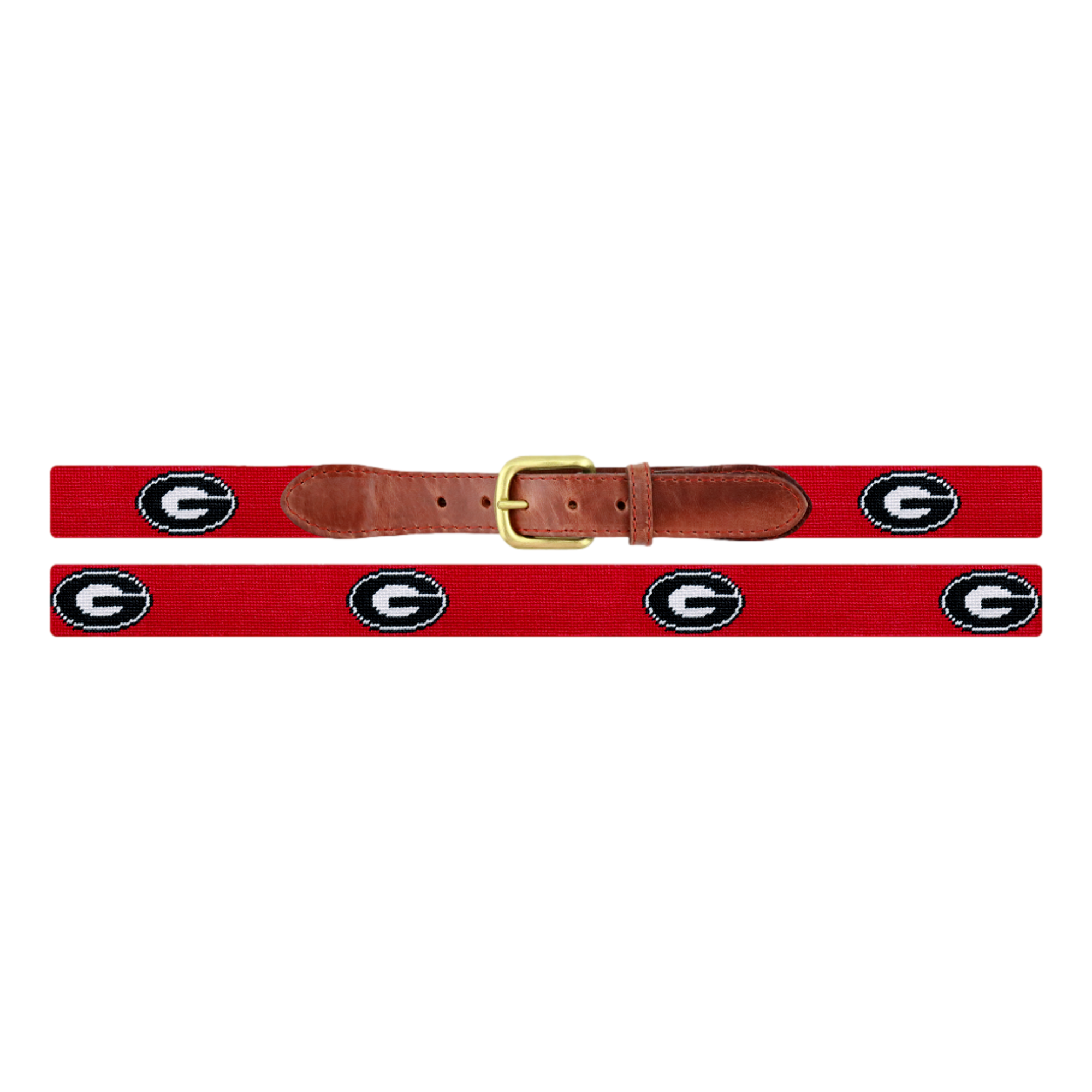 University of Georgia Needlepoint Men's Golf Belt
