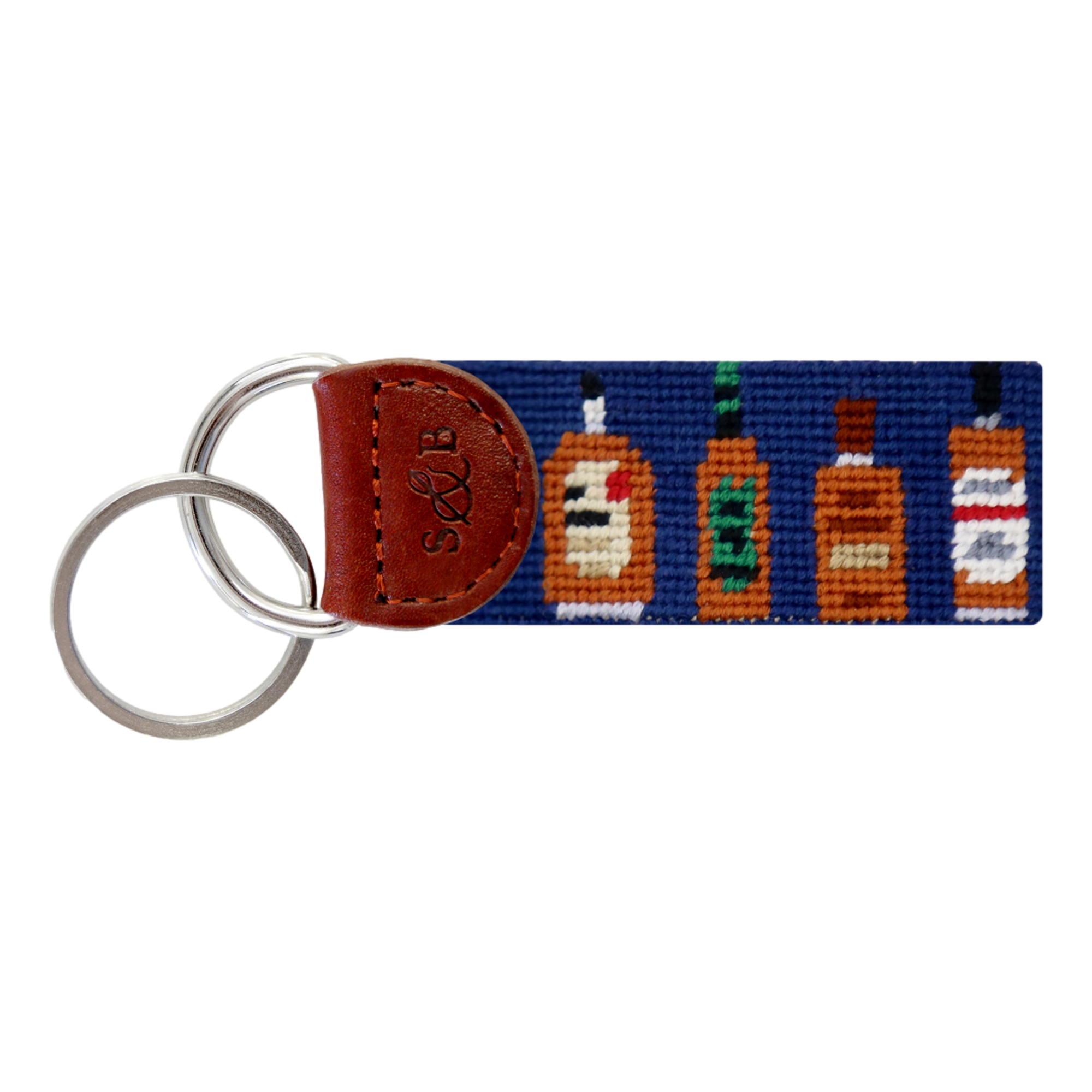 Bourbon Bottles Key Fob