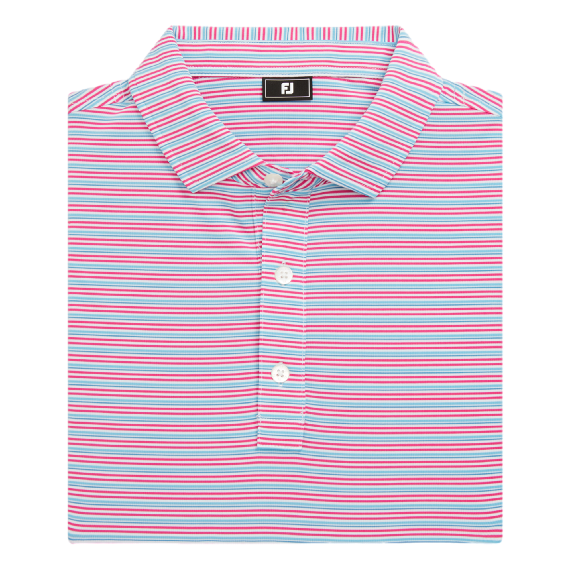 Multi Stripe Lisle Men's Short Sleeve Golf Polo Shirt