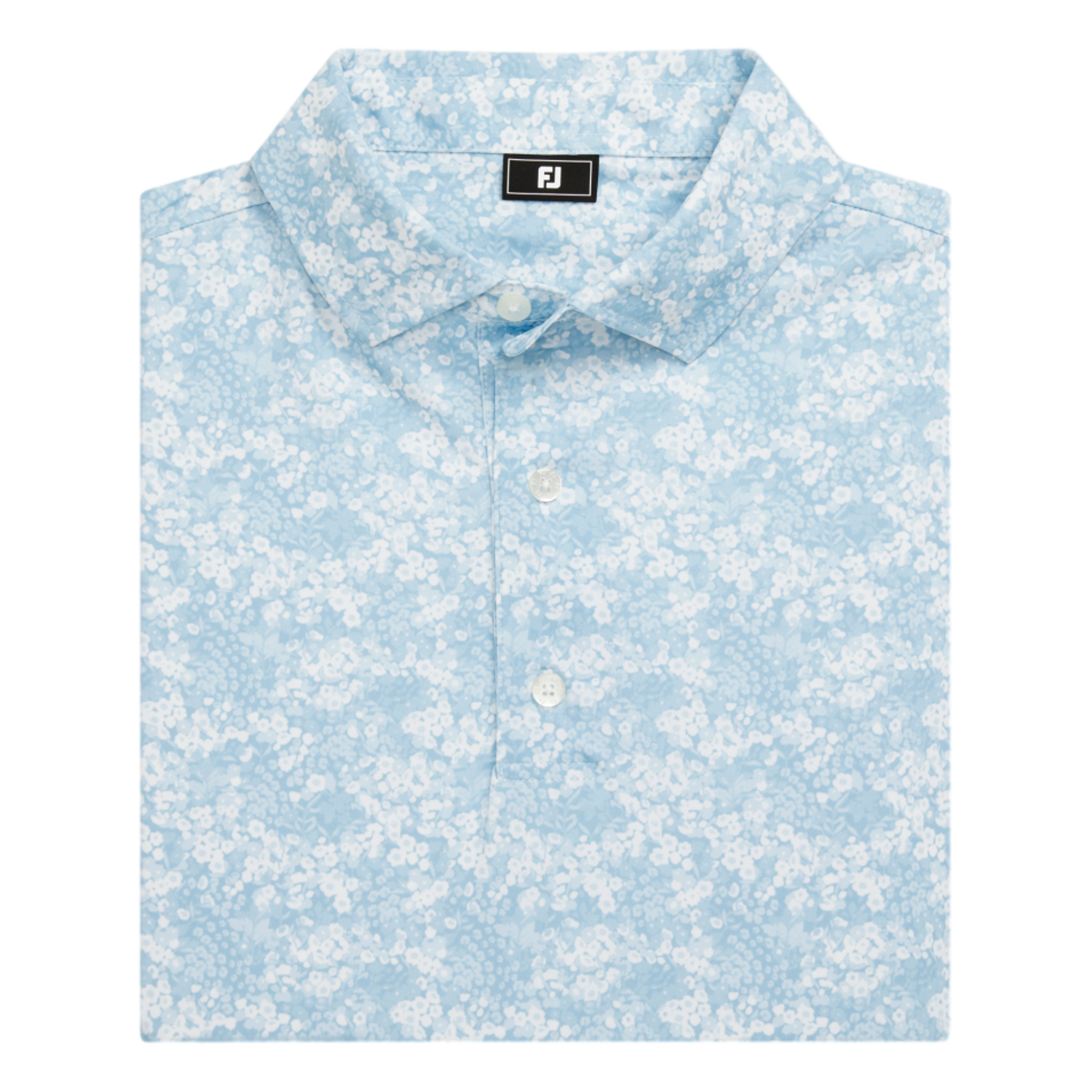 Garden Print Lisle Men's Short Sleeve Golf Polo Shirt