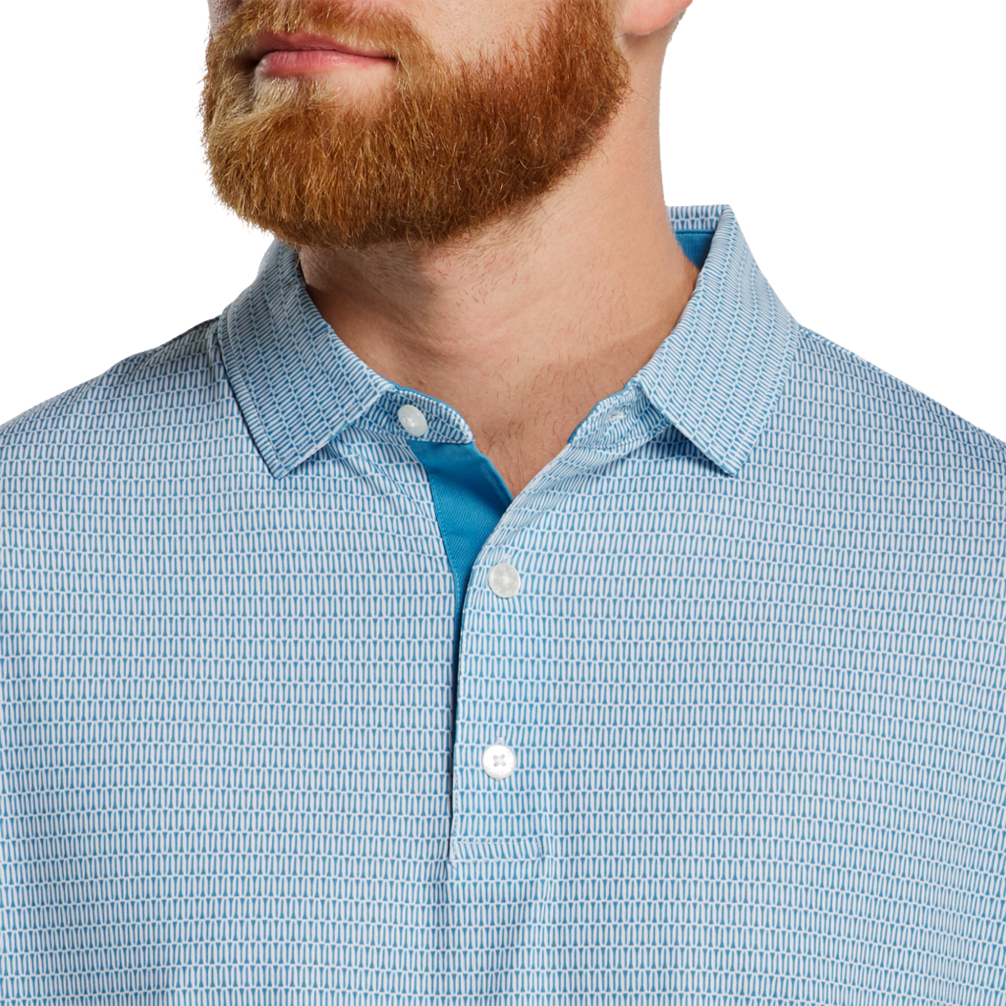 Tee Geo Print Lisle Men's Golf Polo Shirt