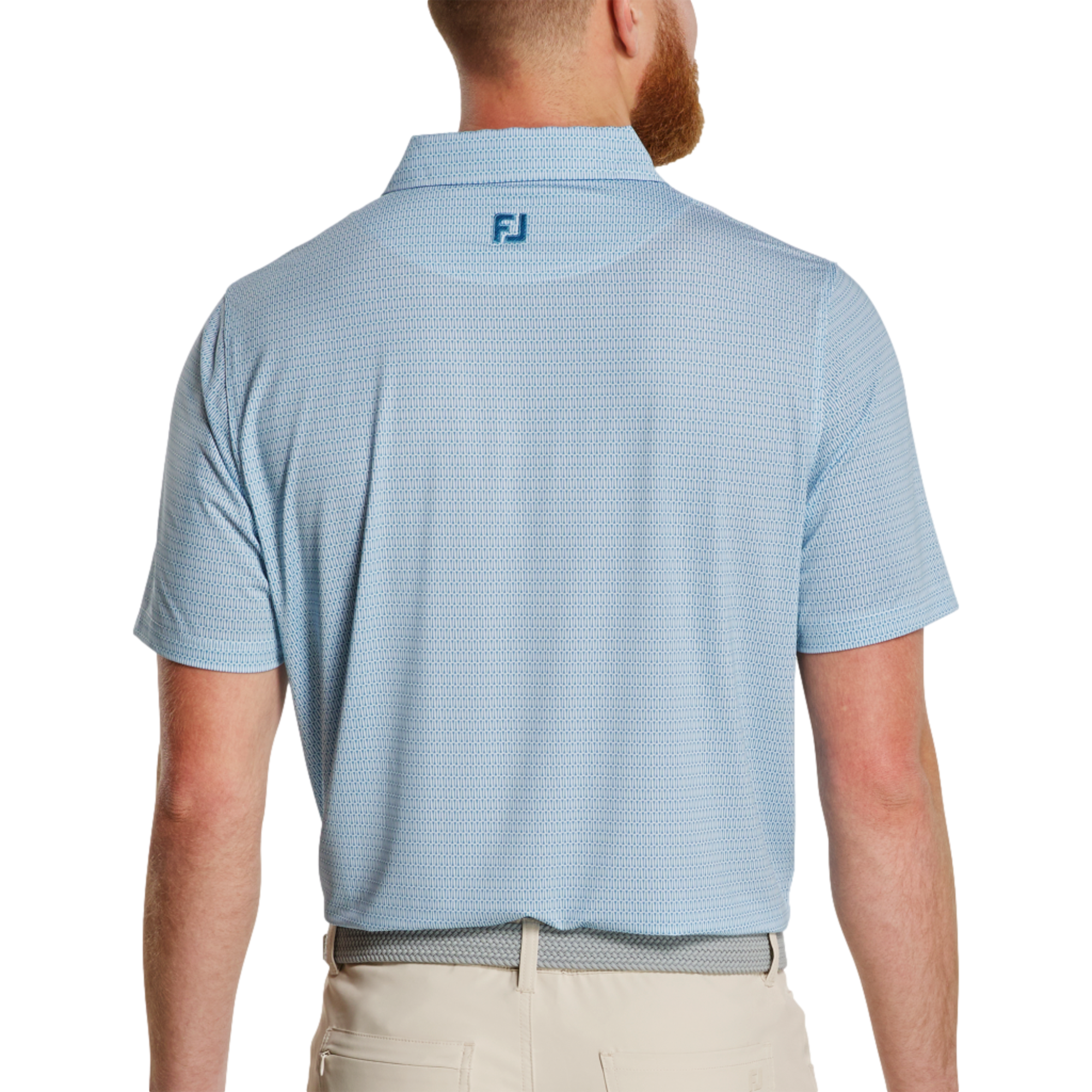 Tee Geo Print Lisle Men's Golf Polo Shirt