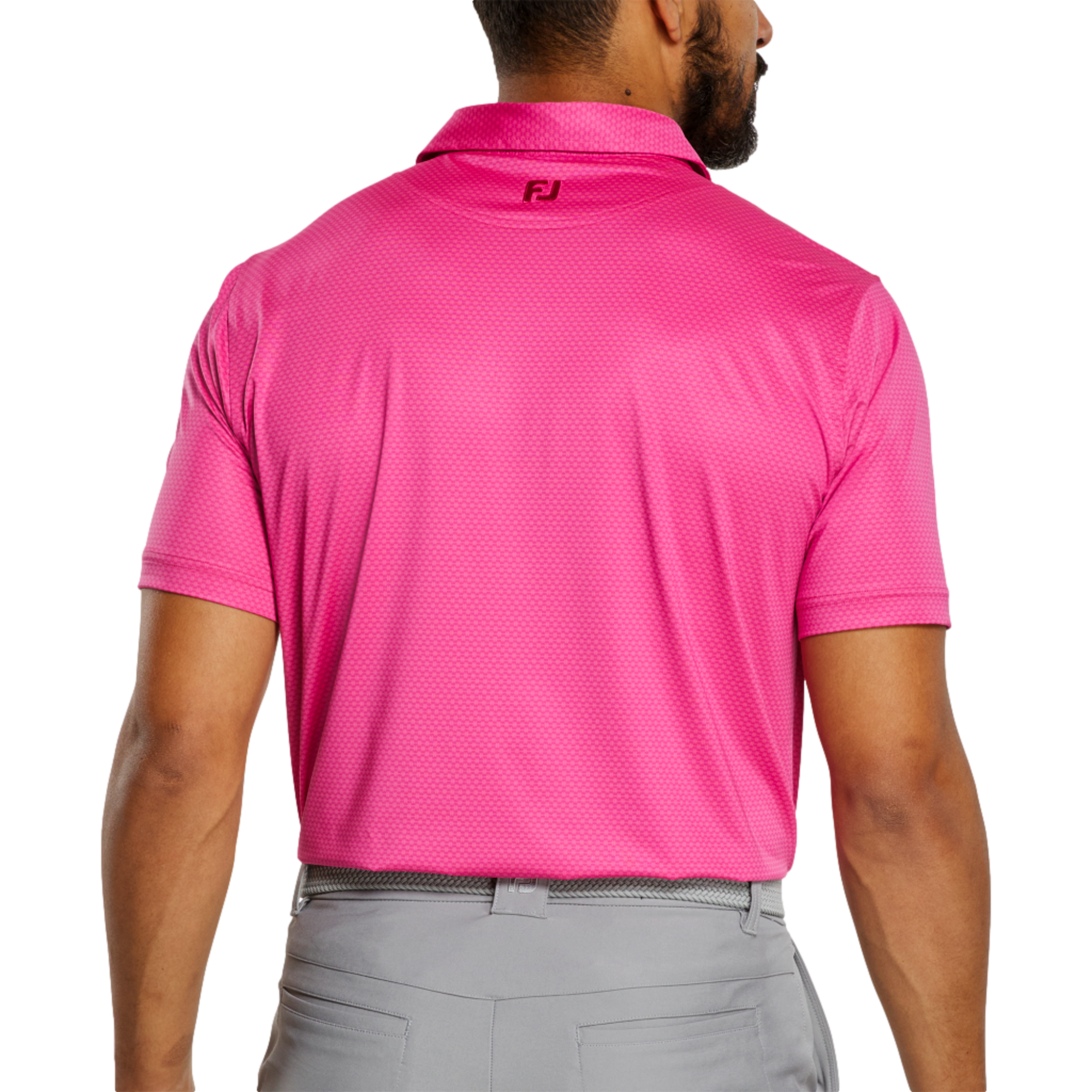 Abacus Print Lisle Men's Short Sleeve Golf Polo Shirt