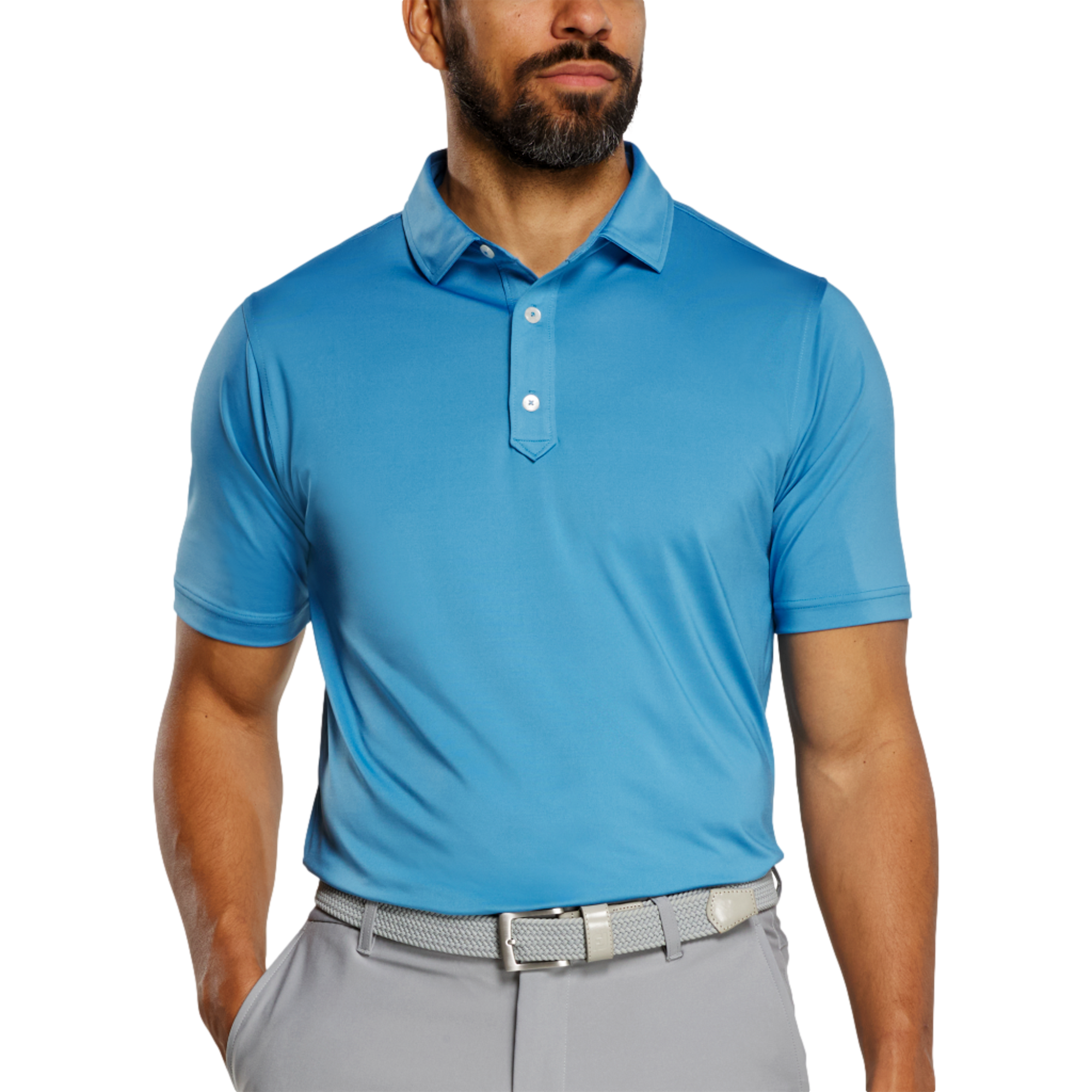 Lisle Solid Men's Short Sleeve Golf Polo Shirt