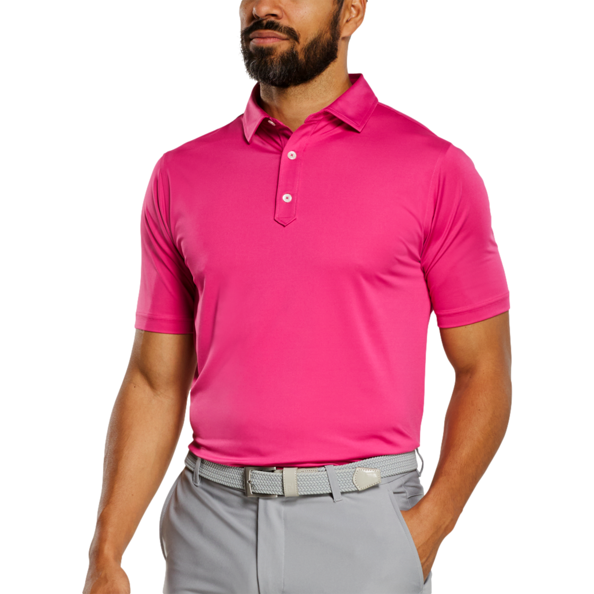 Lisle Solid Men's Short Sleeve Golf Polo Shirt
