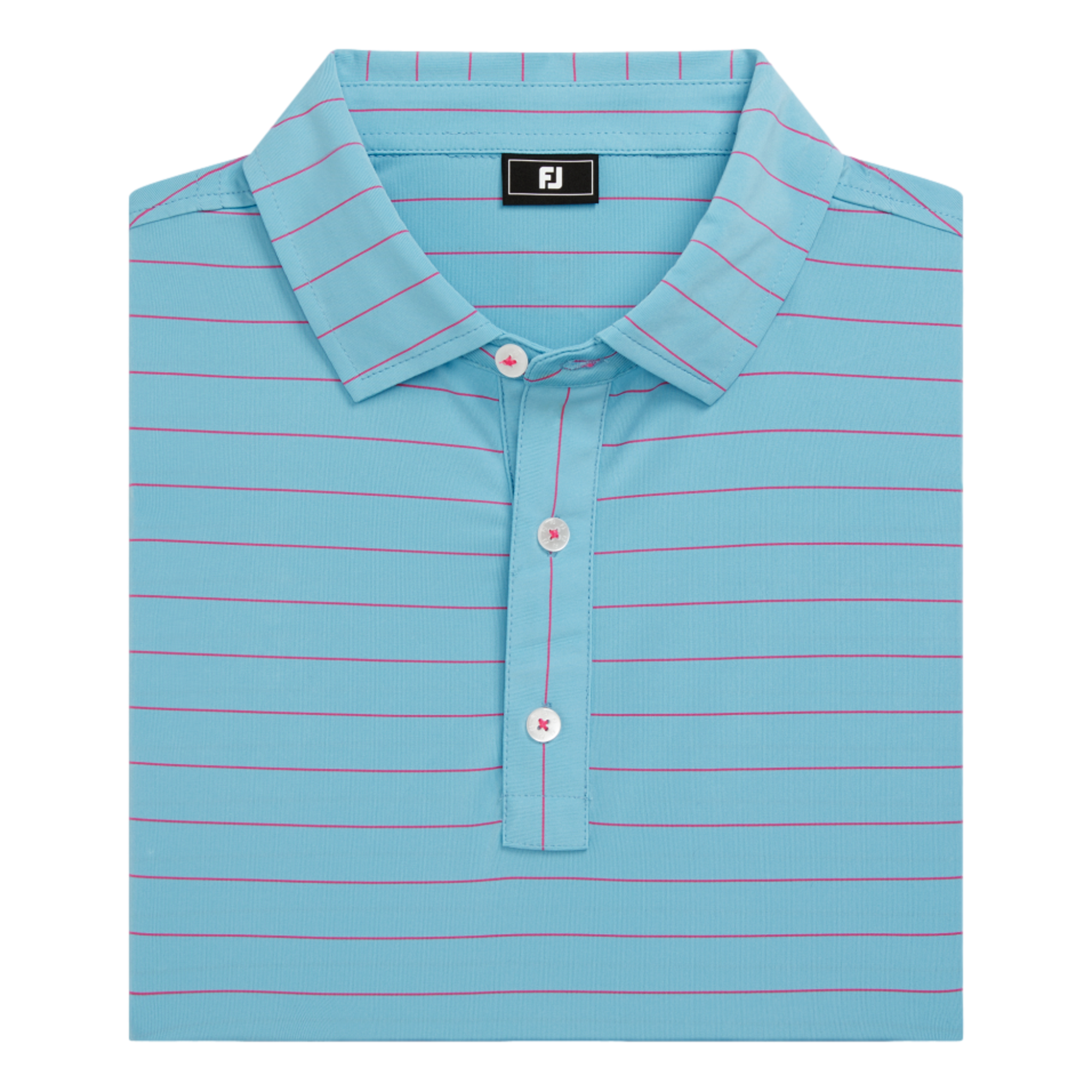 Open Pinstripe Lisle Men's Short Sleeve Golf Polo Shirt