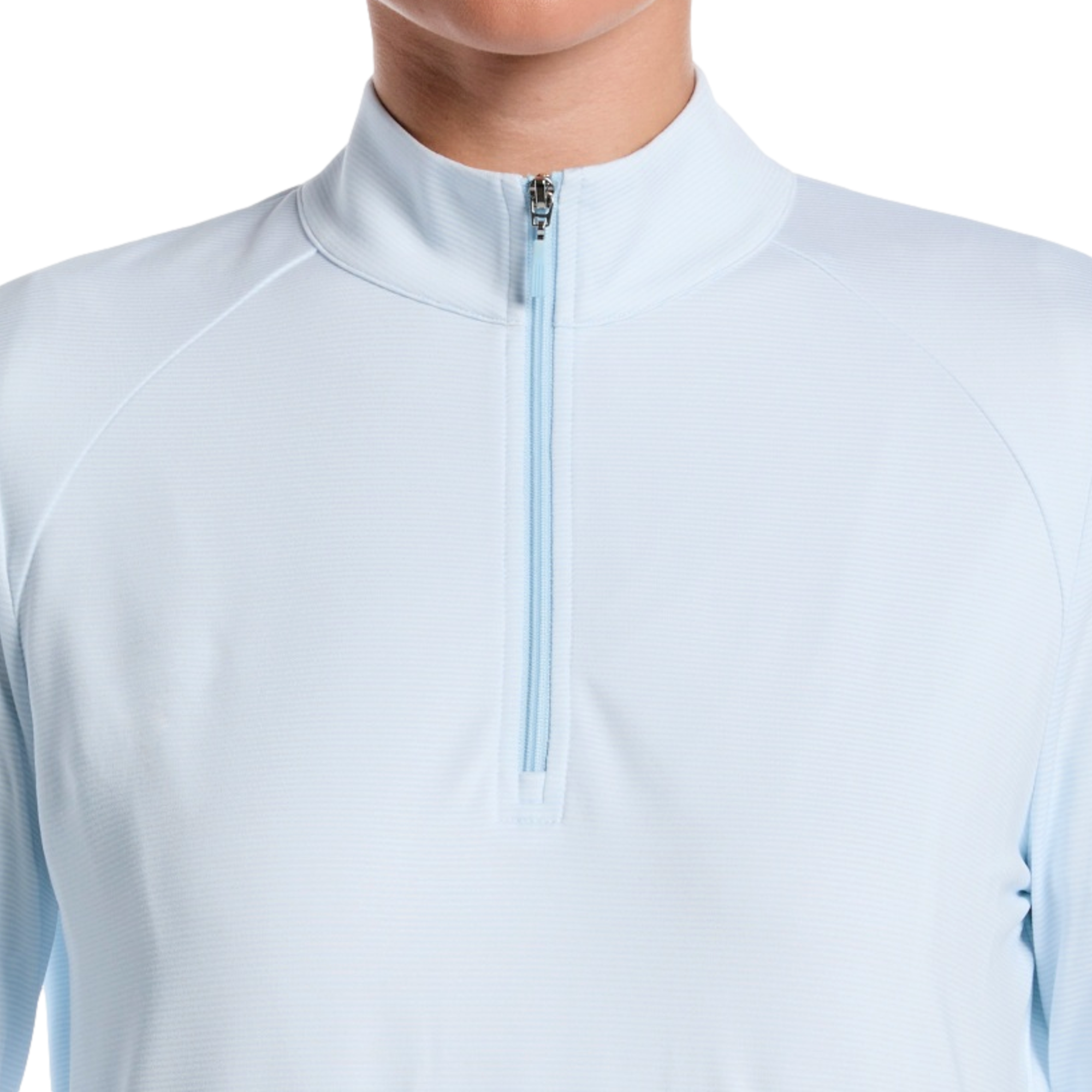 Lightweight Feeder Stripe Women's Golf Quarter Zip