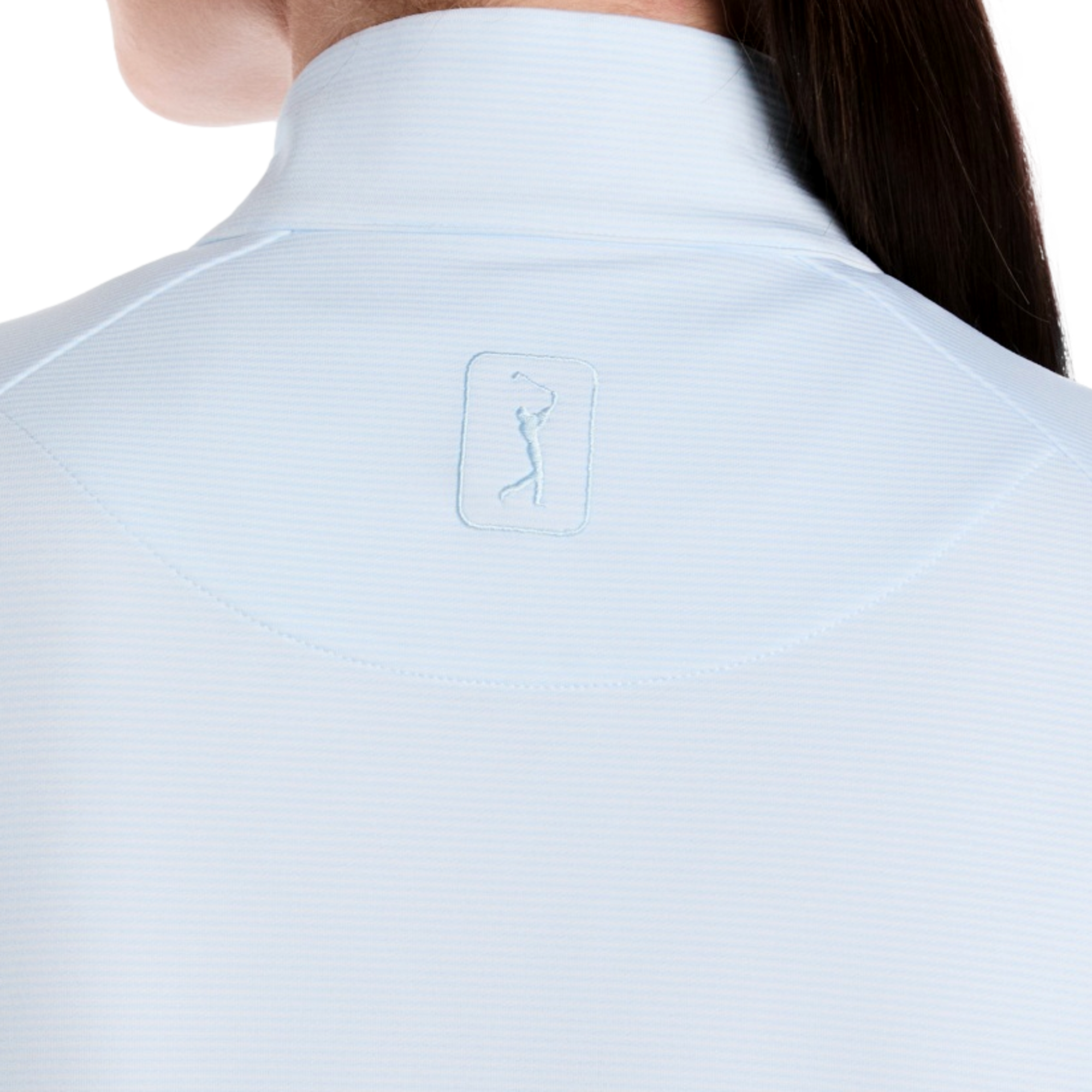 Lightweight Feeder Stripe Women's Golf Quarter Zip