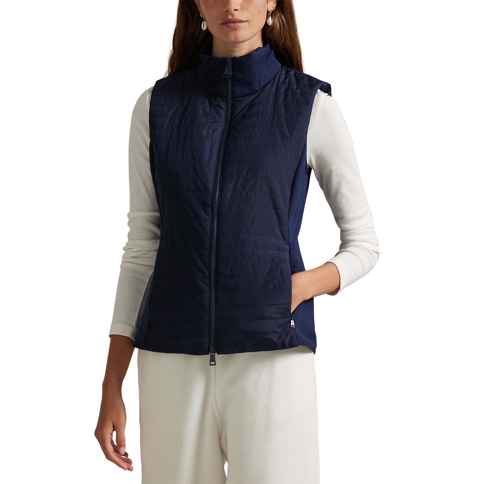 Performance Hybrid Quilted Full Zip Women's Golf Vest