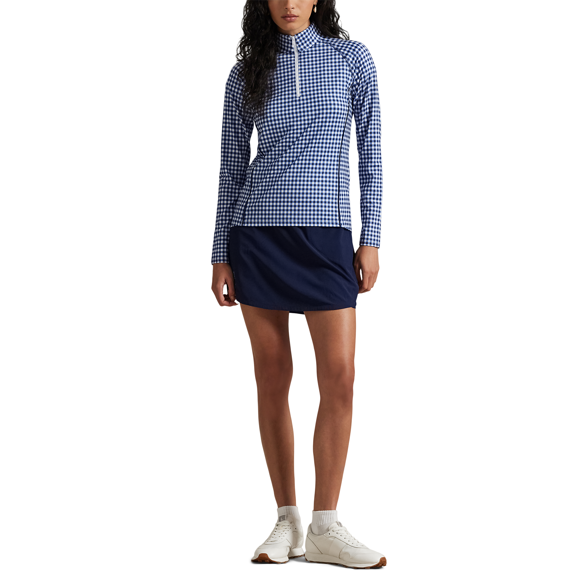 Gingham Stretch Jersey Women's Golf Quarter Zip | PGA TOUR Superstore