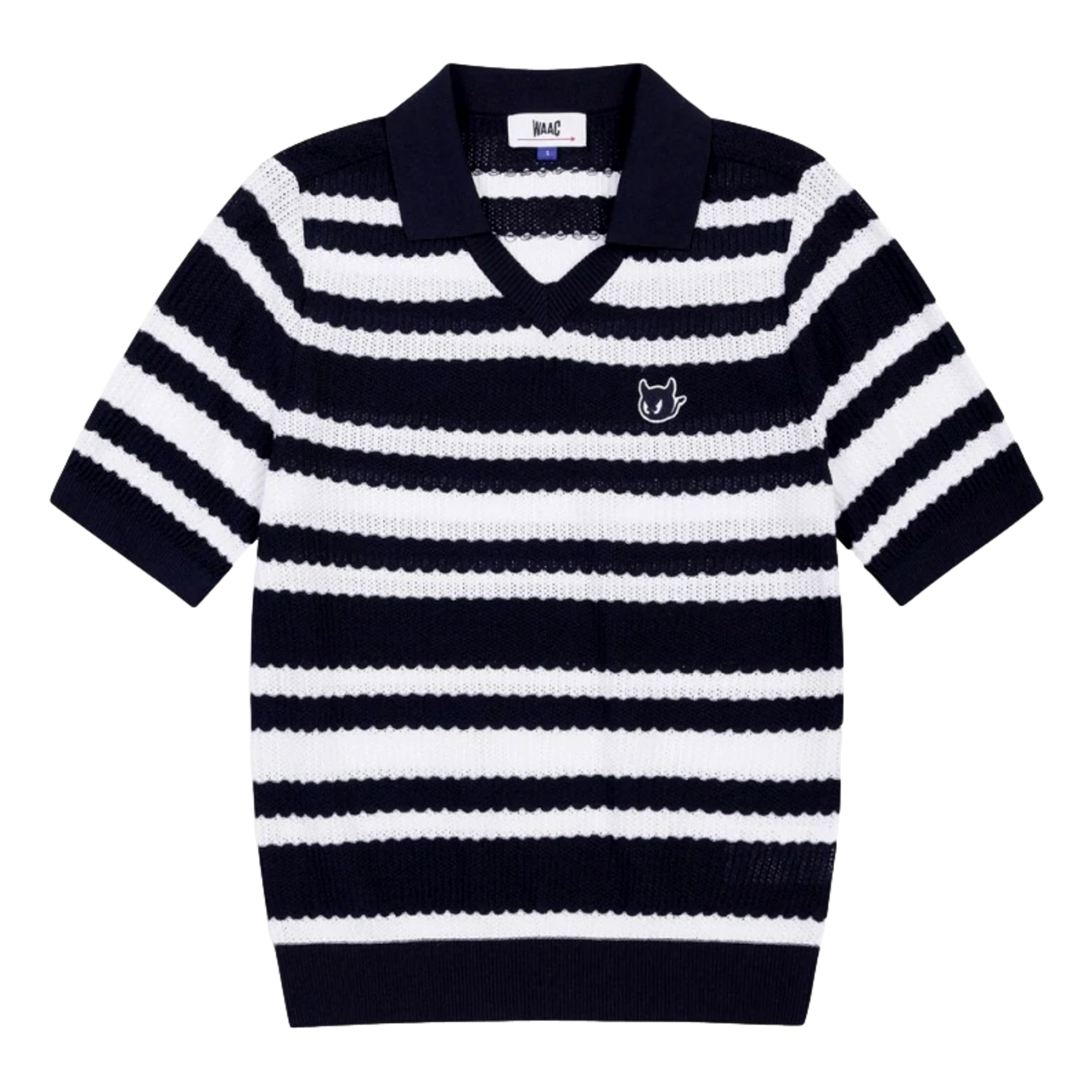 Women's Multi Stripes Knit Short Sleeve Top