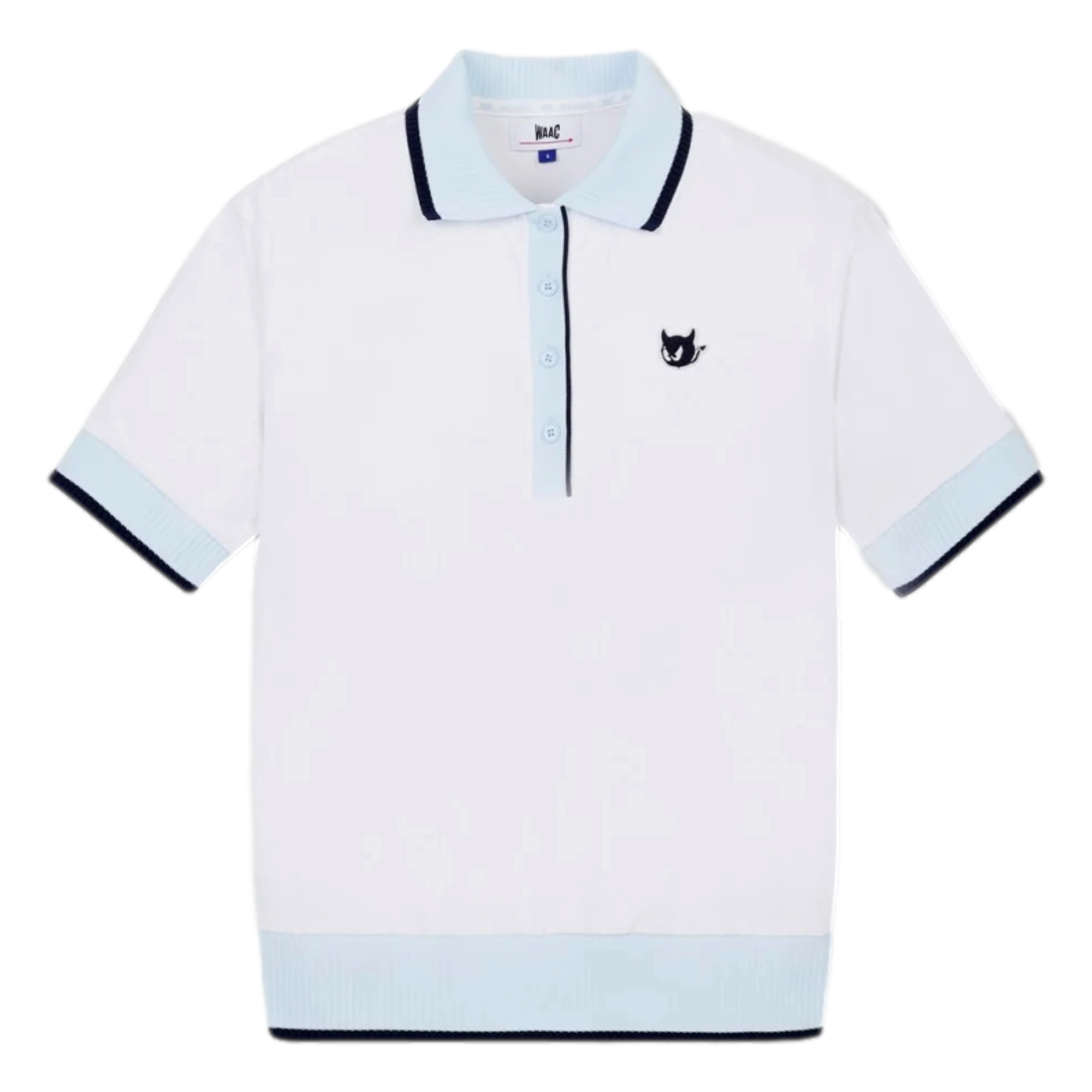 Women's Rib Collar Short Sleeve Polo
