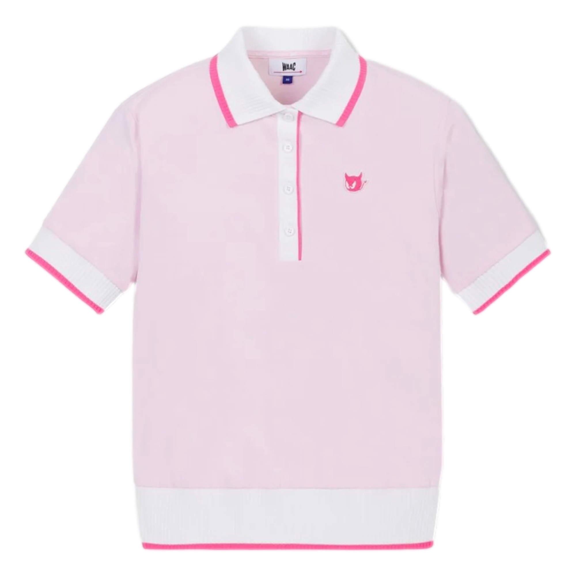 Women's Rib Collar Short Sleeve Polo