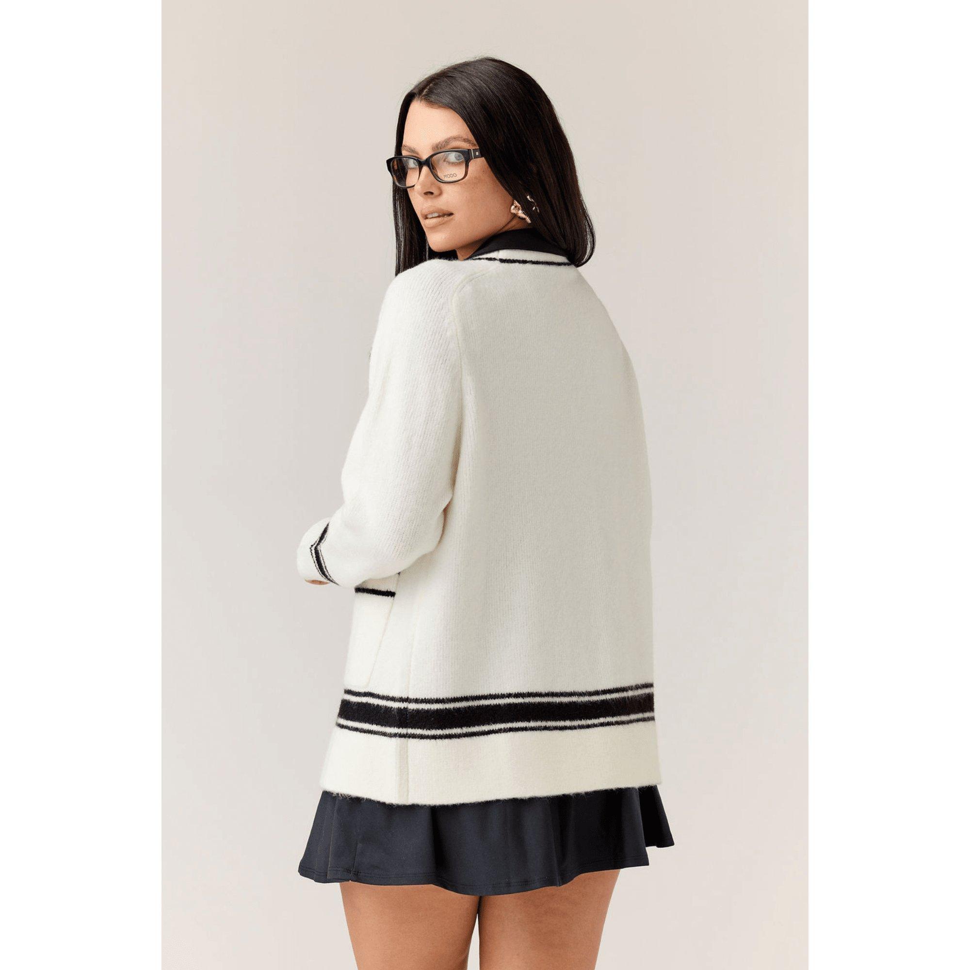 Fuzzy Striped Cardigan