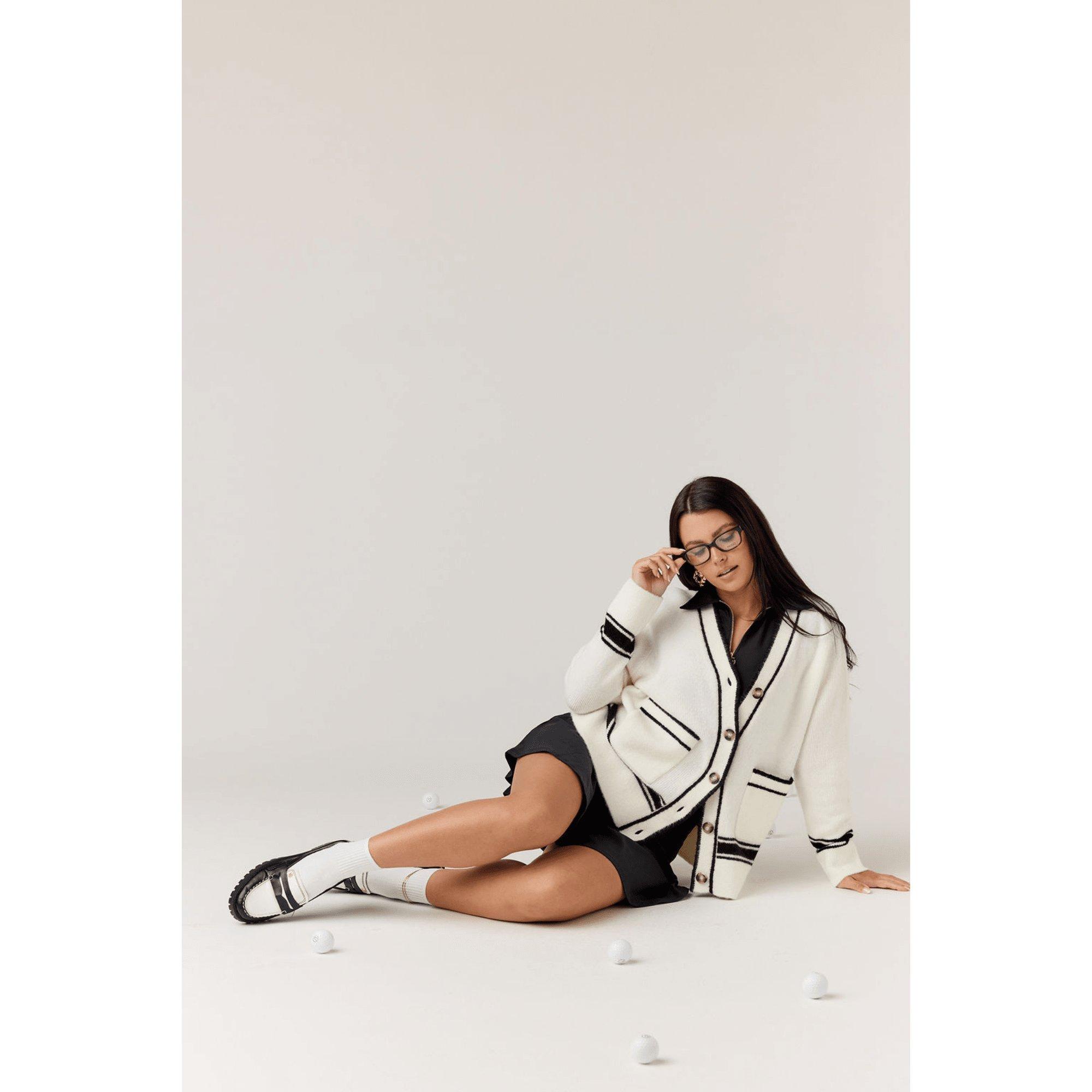 Fuzzy Striped Cardigan