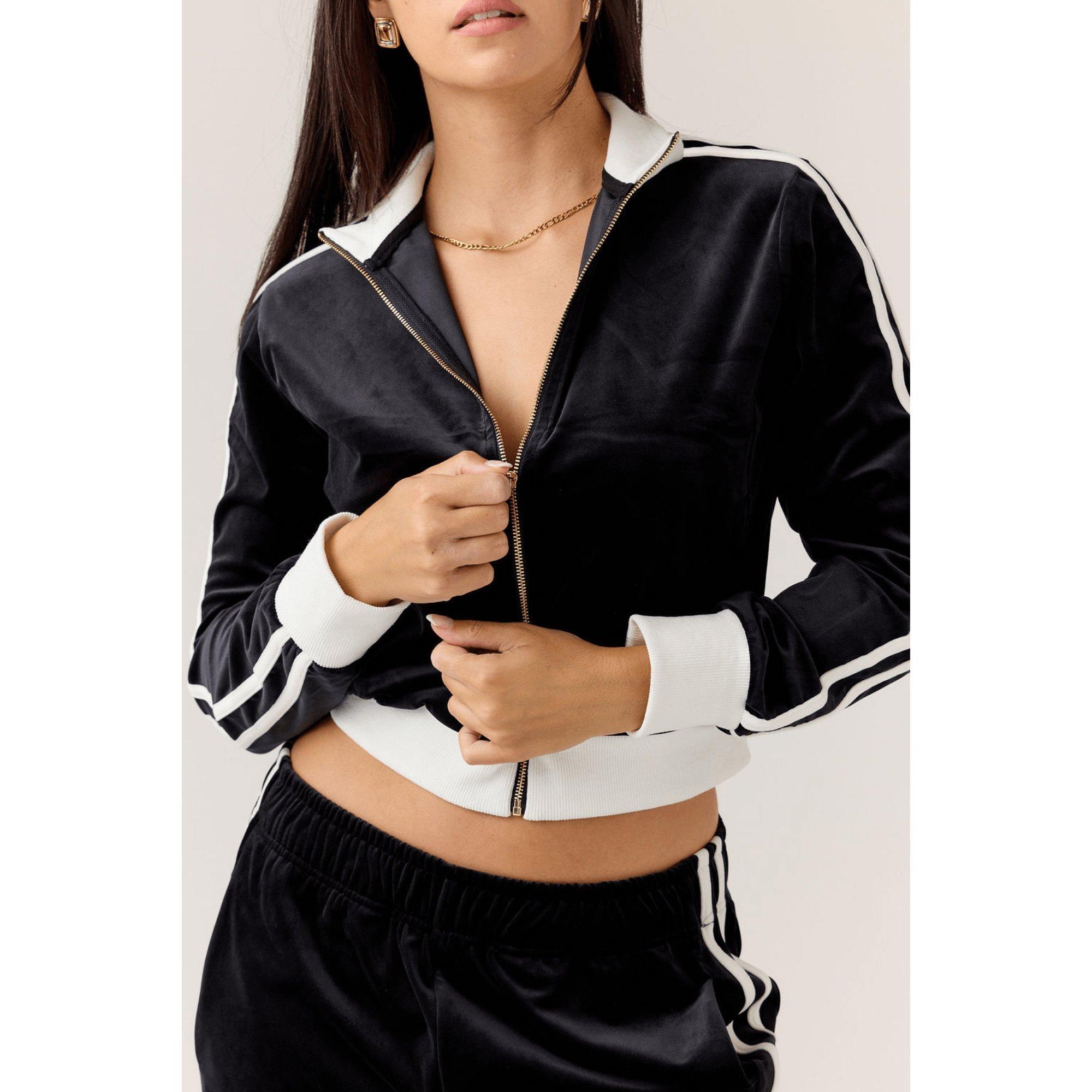 Velour Track Women's Golf Jacket