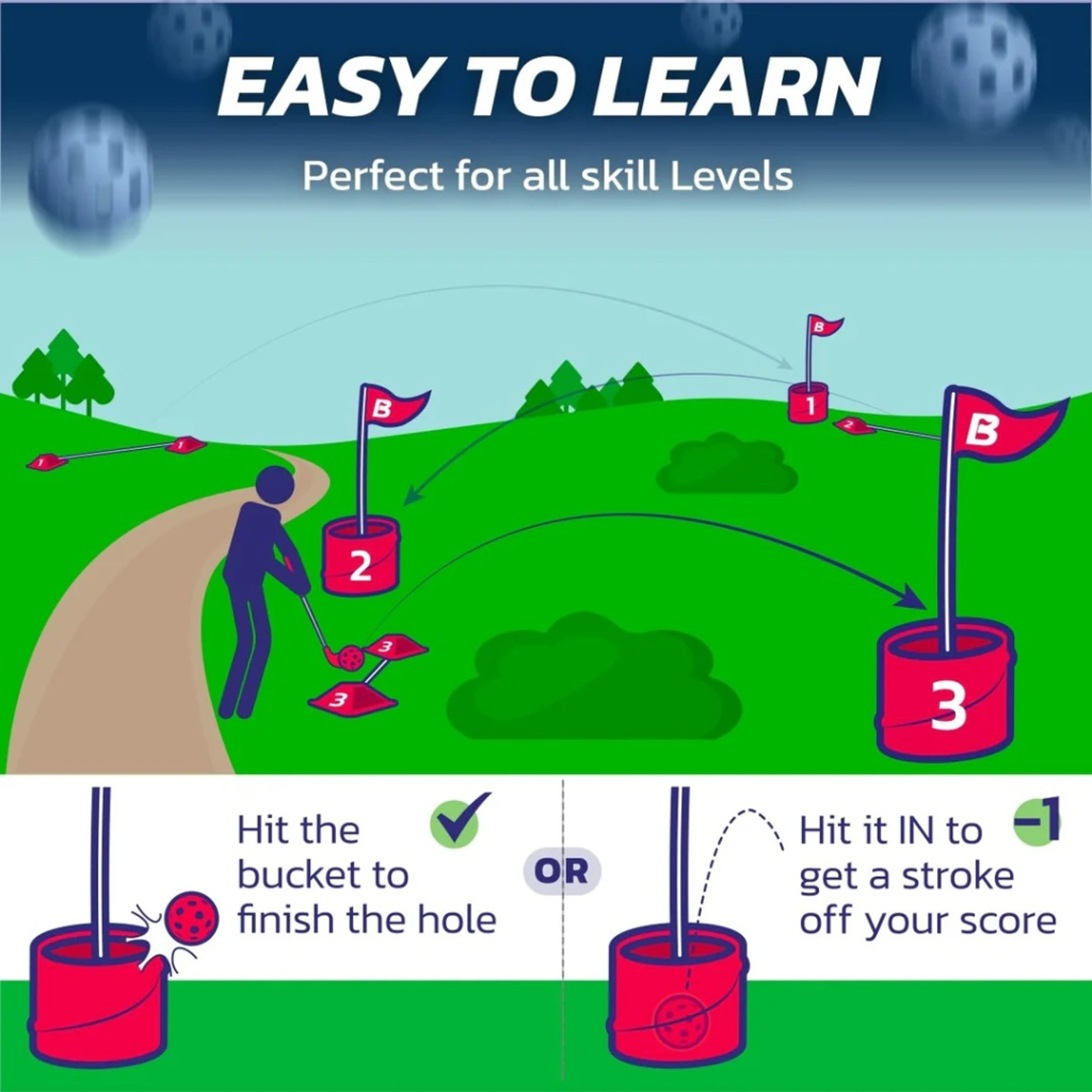 BucketGolf 6-Hole Golf Game Set