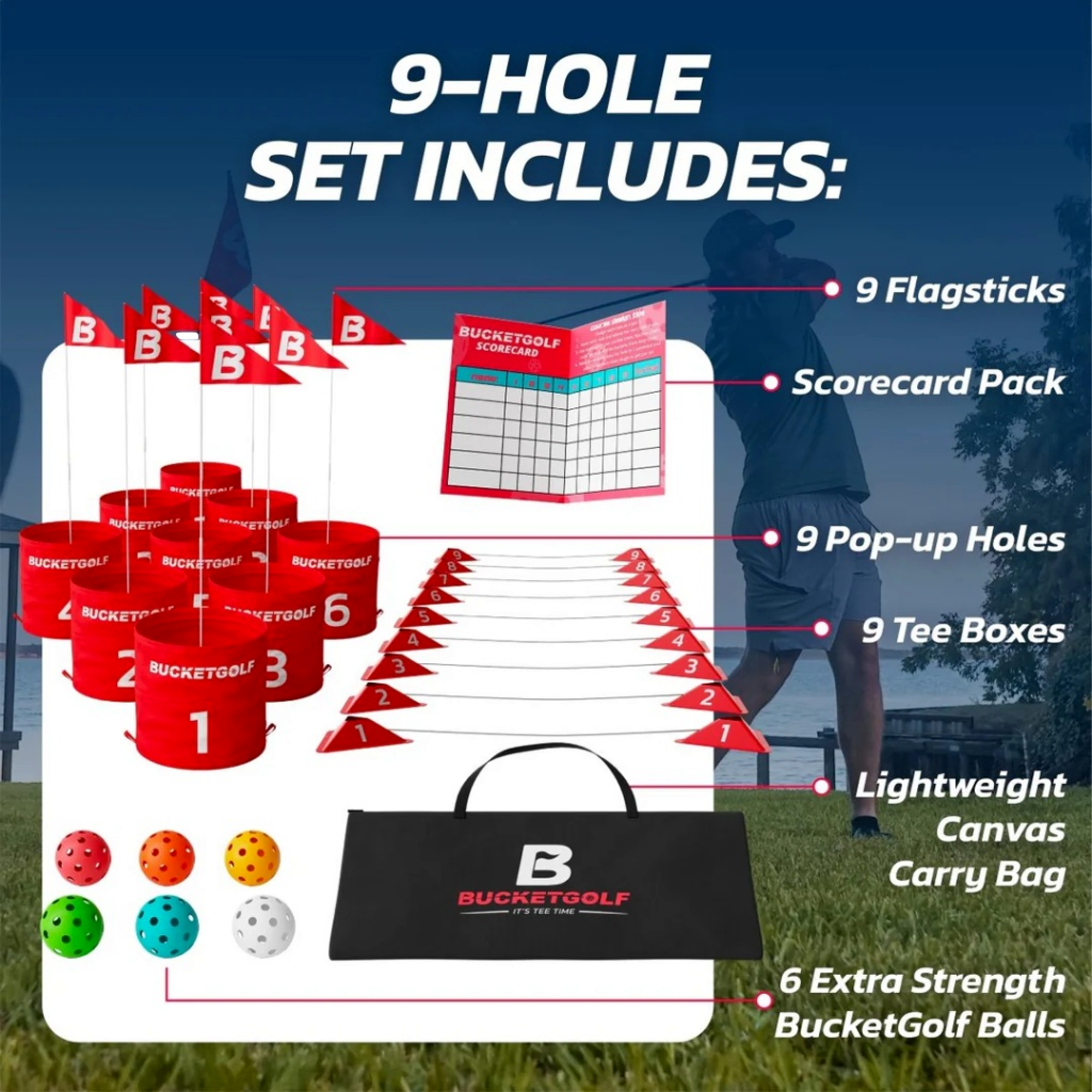 Bucket Golf 9-Hole Set