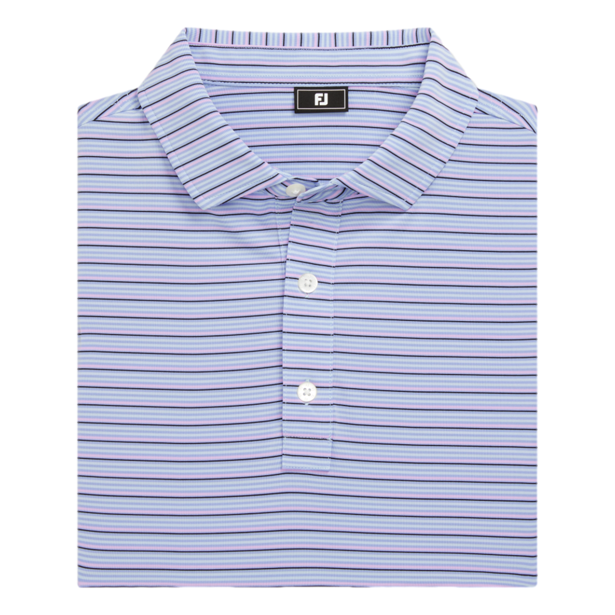 Multi Stripe Lisle Men's Short Sleeve Golf Polo Shirt