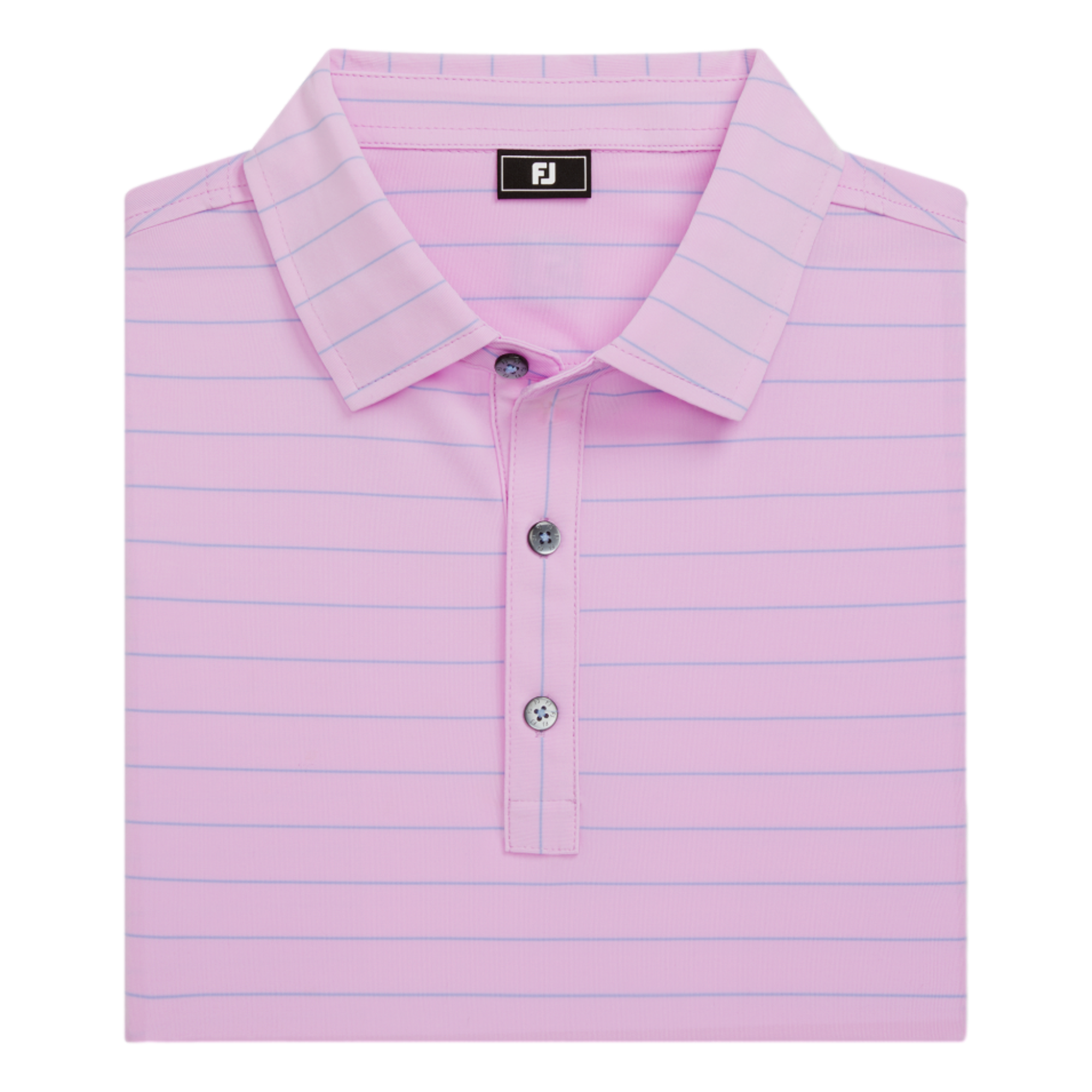 Open Pinstripe Lisle Men's Short Sleeve Golf Polo Shirt