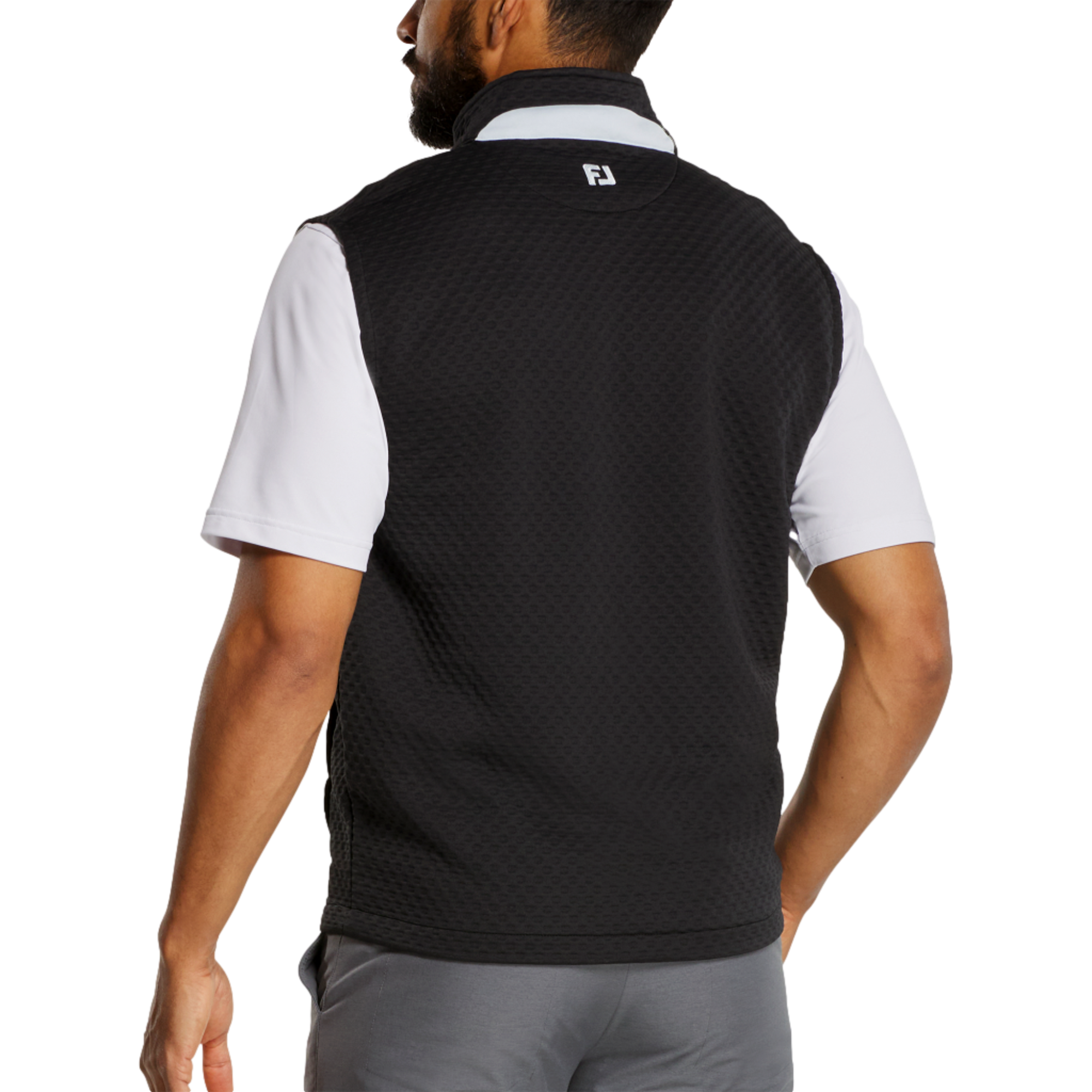 Textured Knit Men's Full Zip Vest