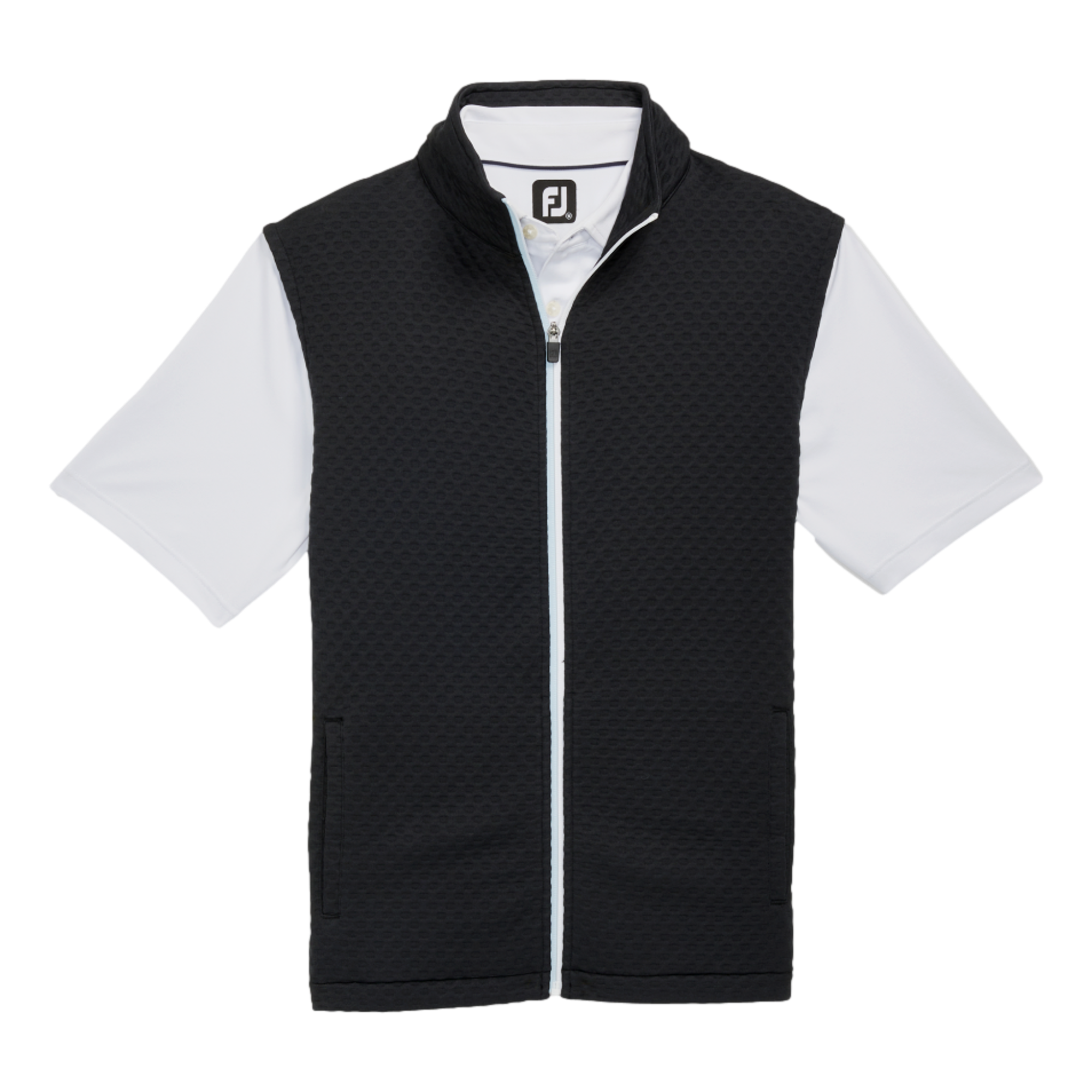 Textured Knit Men's Full Zip Vest