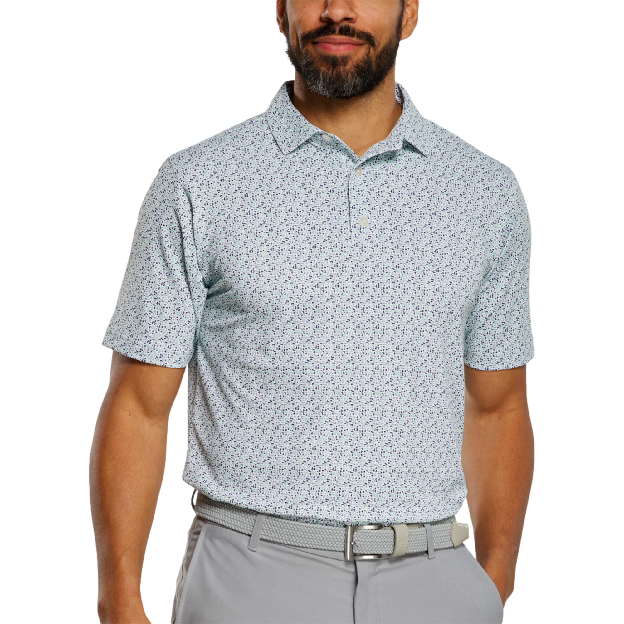 Gamer Print Lisle Men's Short Sleeve Golf Polo Shirt