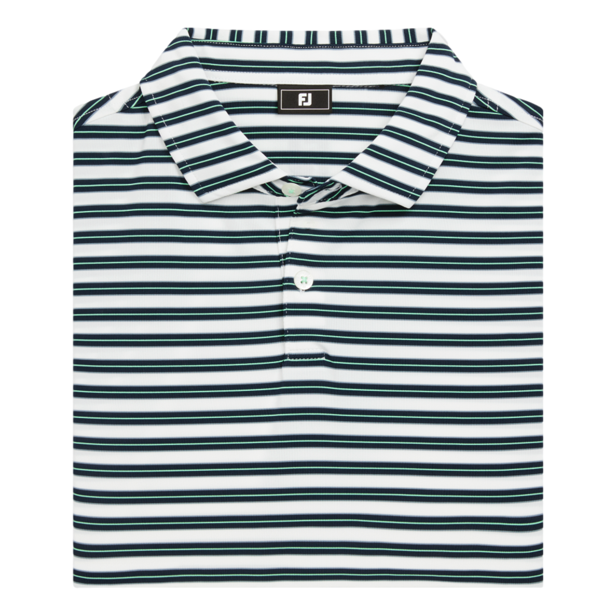 Classic Stripe Lisle Men's Short Sleeve Golf Polo Shirt