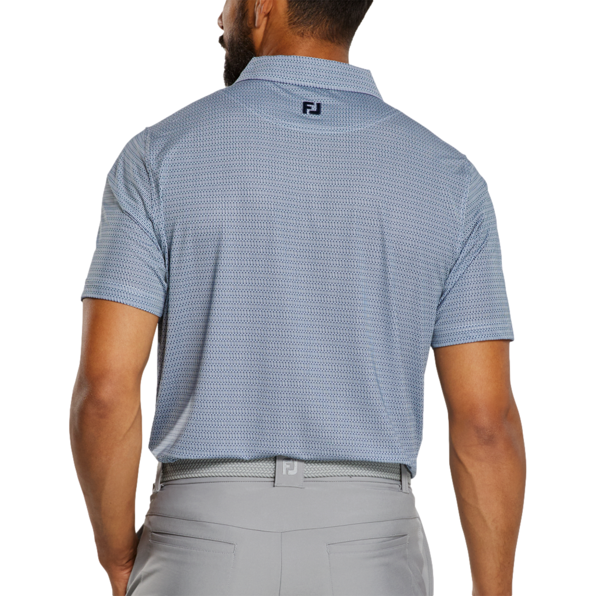 Tee Geo Print Lisle Men's Short Sleeve Golf Polo Shirt