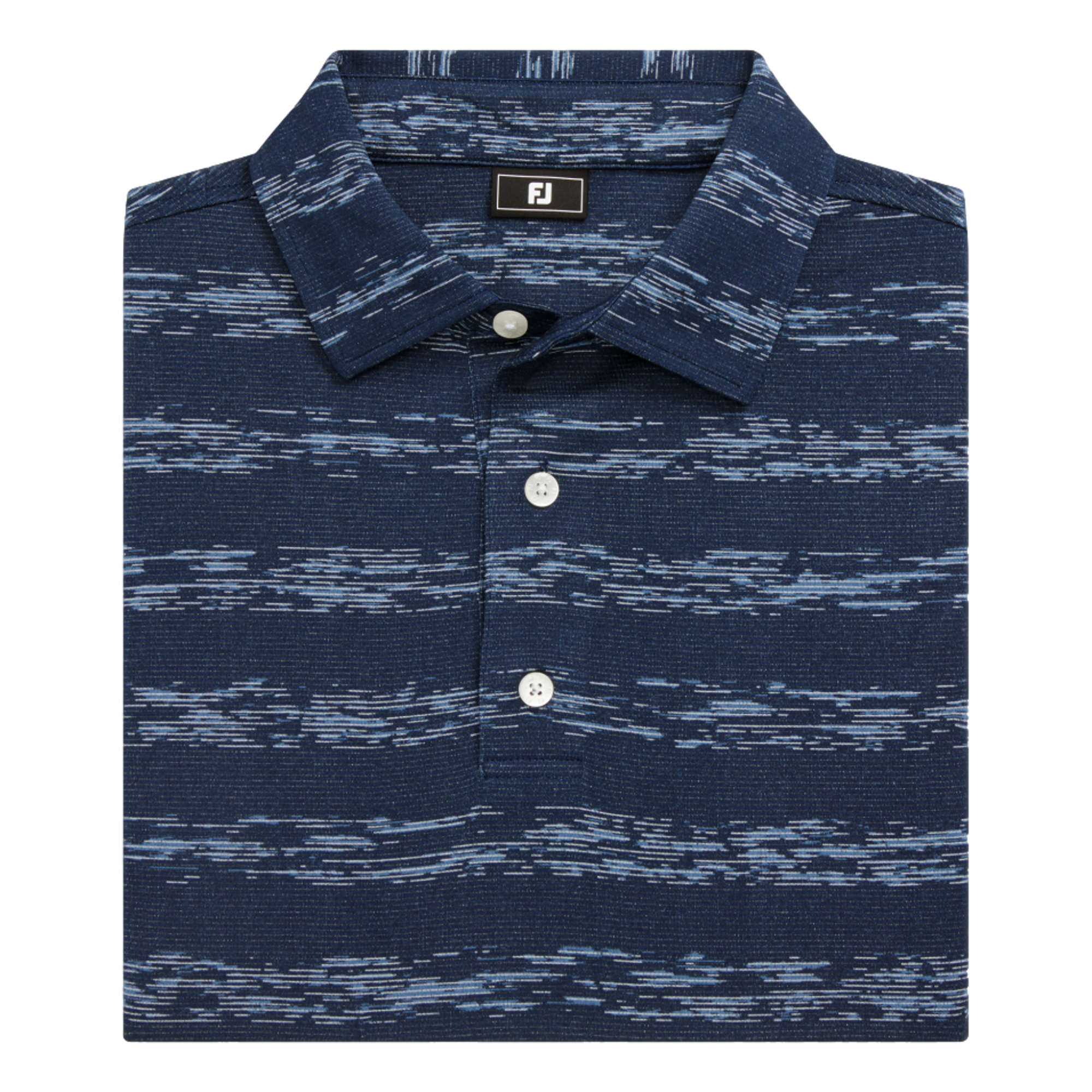 Ikat Stripe Lisle Men's Short Sleeve Golf Polo Shirt