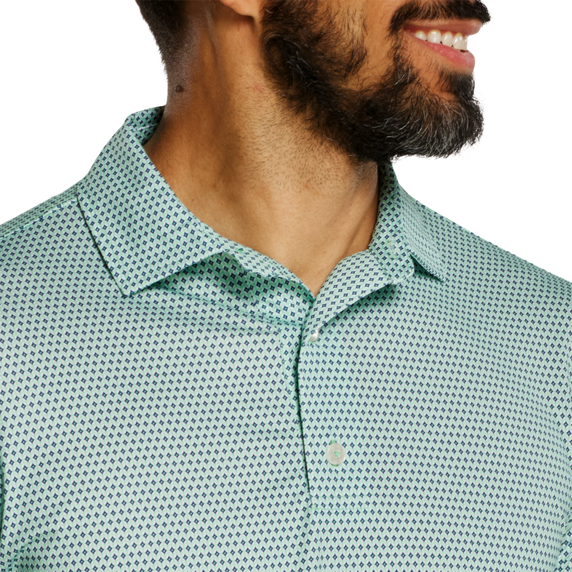Steller Print Lisle Men's Short Sleeve Golf Polo Shirt
