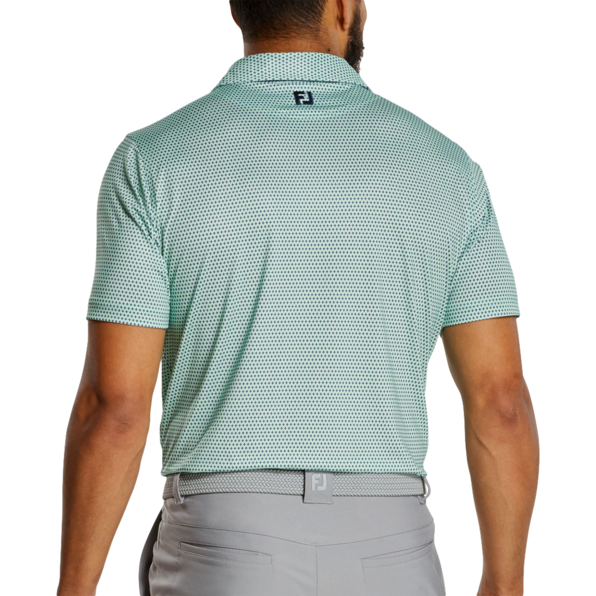 Steller Print Lisle Men's Short Sleeve Golf Polo Shirt