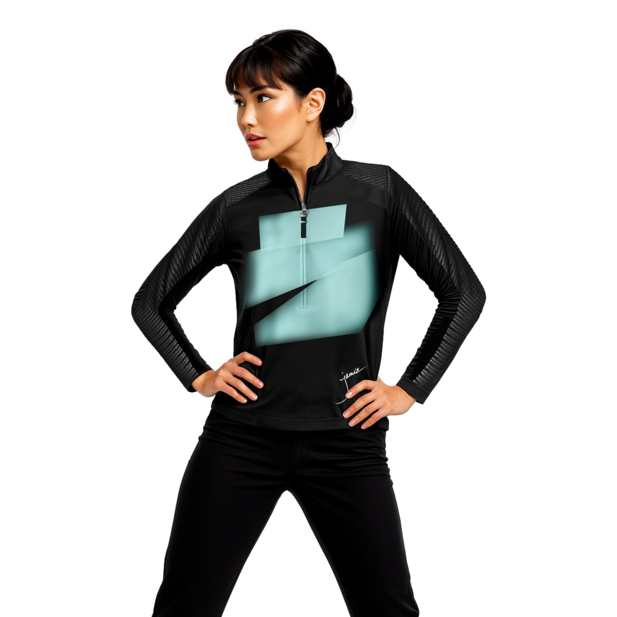 Toastie Pattern Women's Golf Quarter Zip