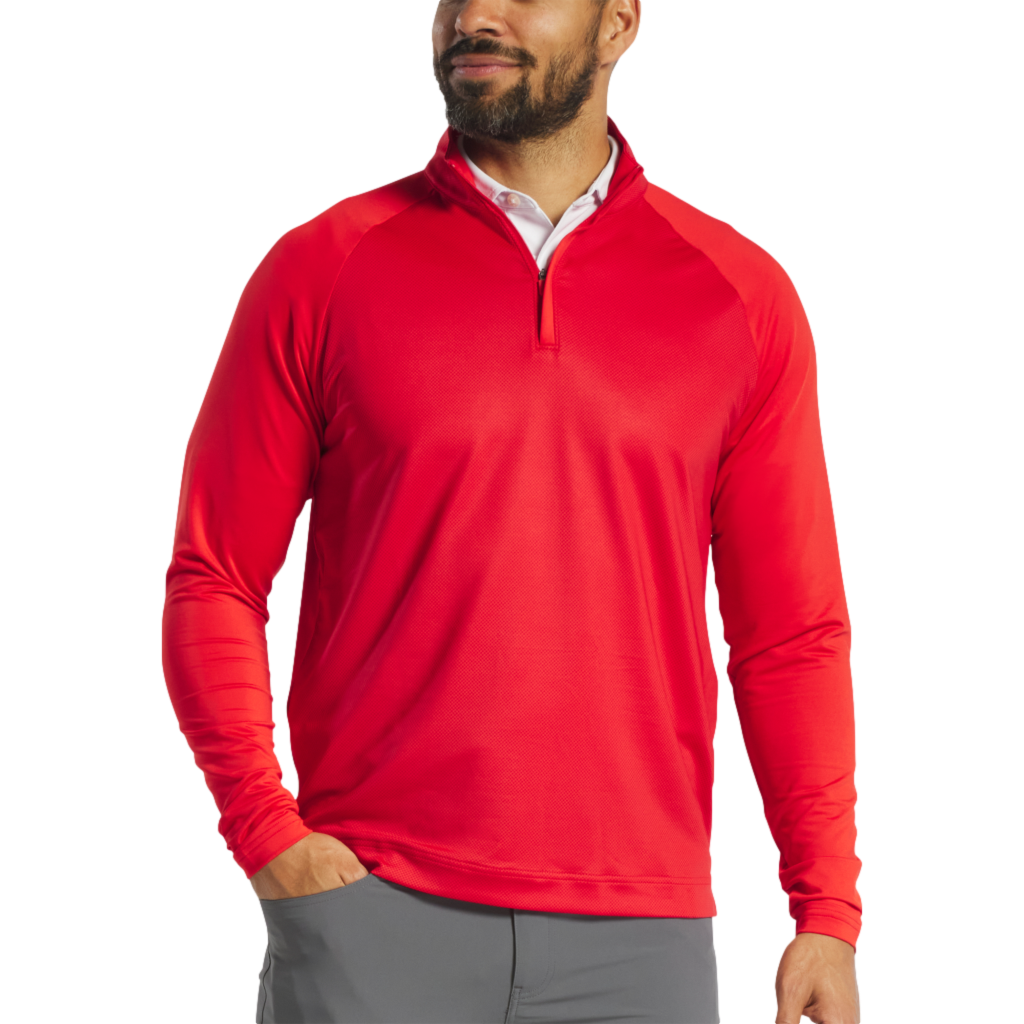 Tonal Dot Block Men's Golf Quarter Zip