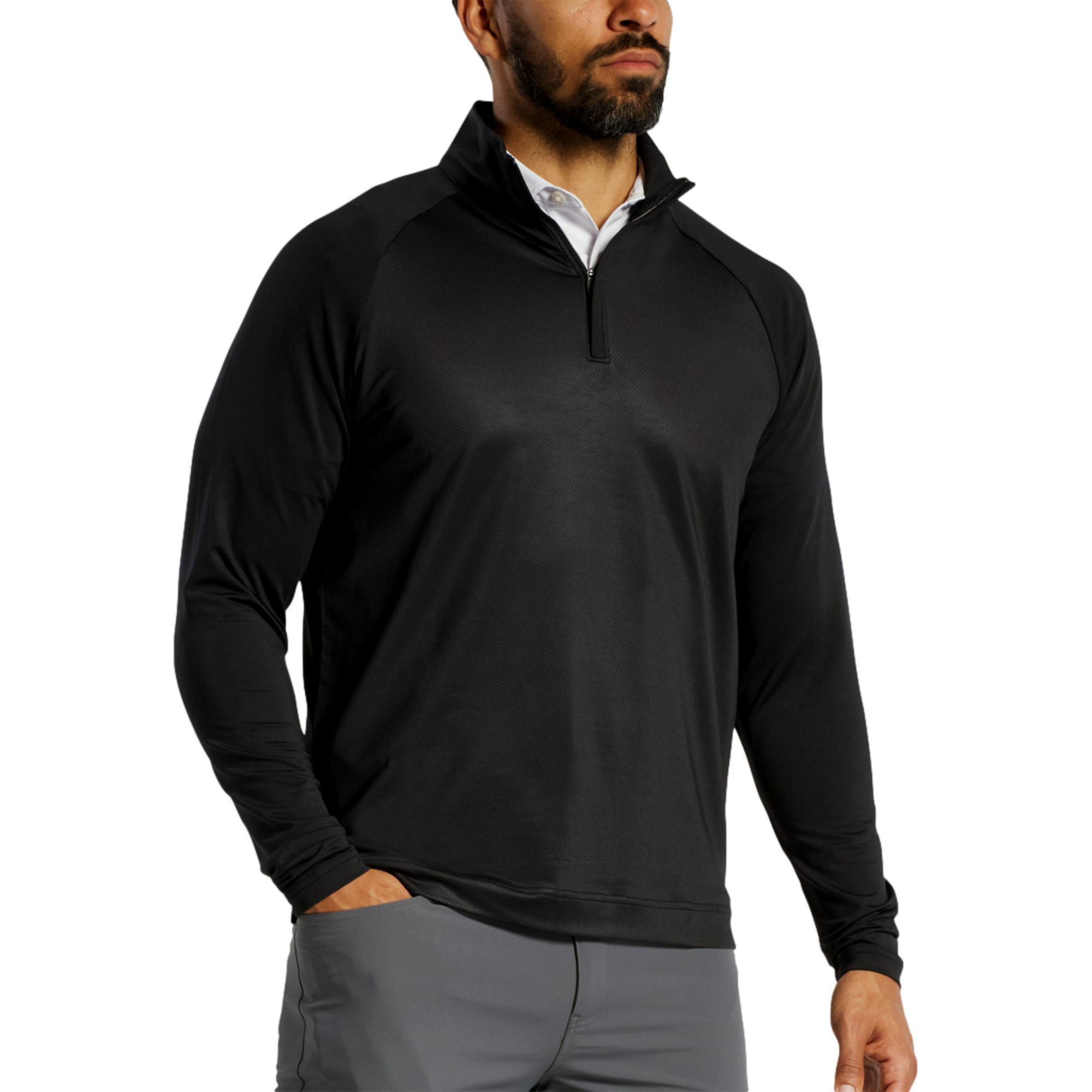 Tonal Dot Block Men's Golf Quarter Zip