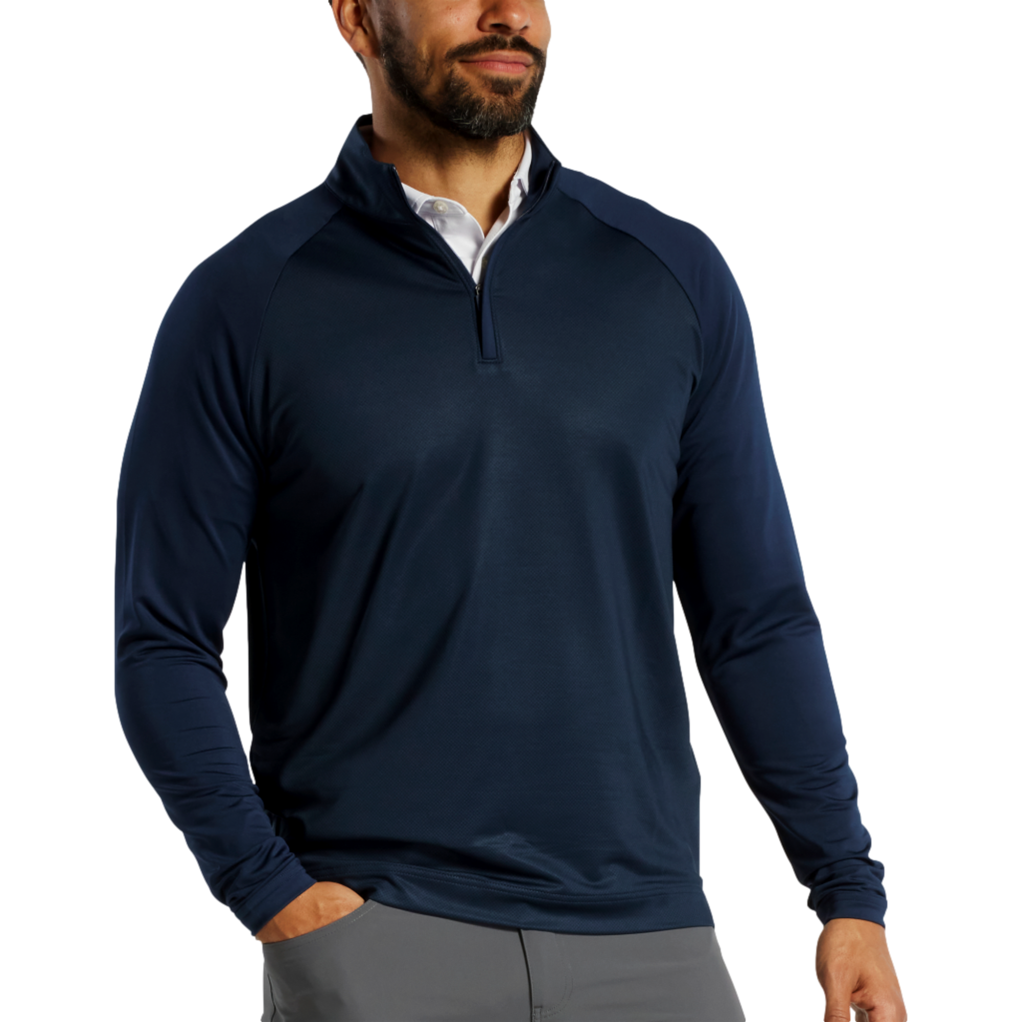 Tonal Dot Block Men's Golf Quarter Zip