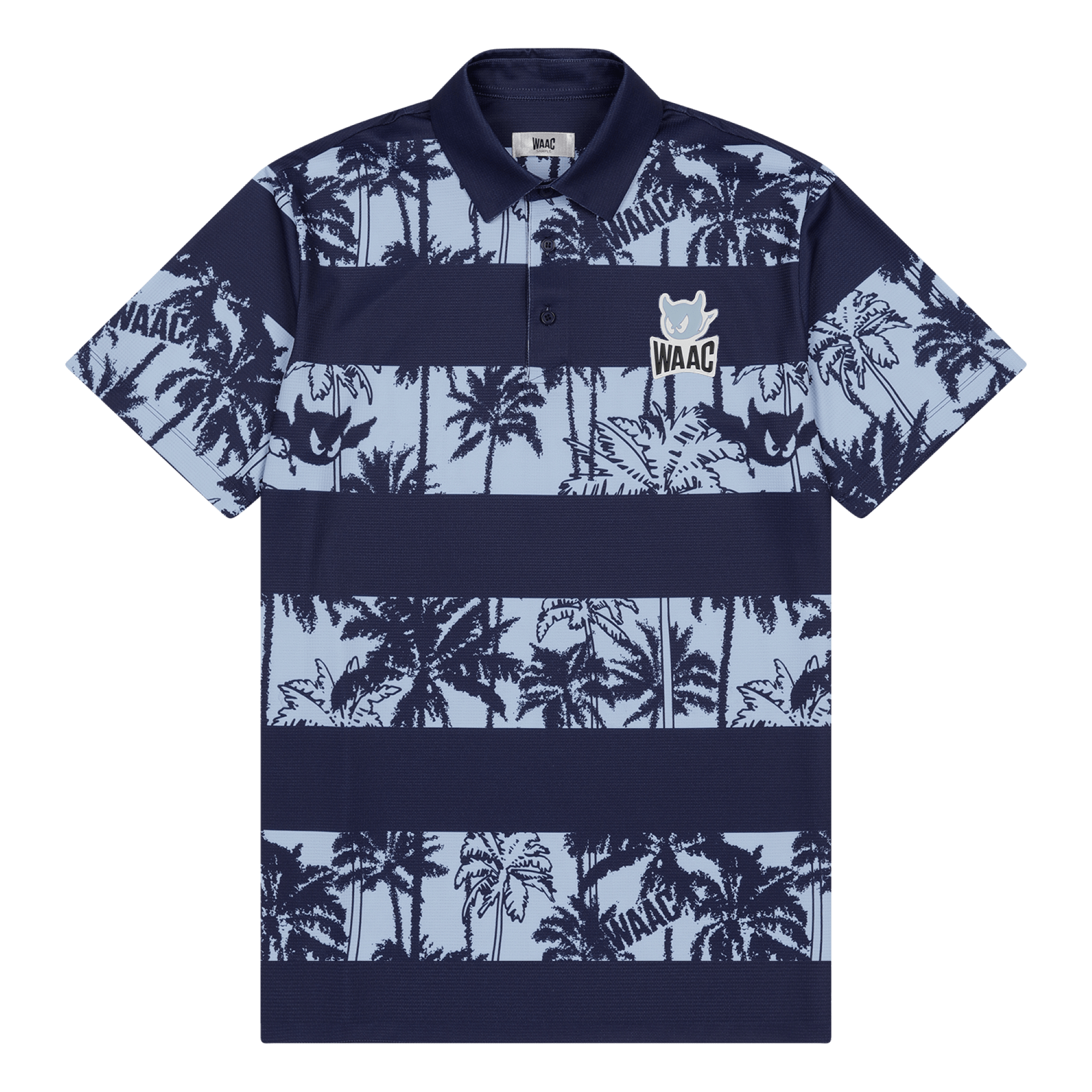 Palm Tree Block Men's Short Sleeve Golf Polo Shirt