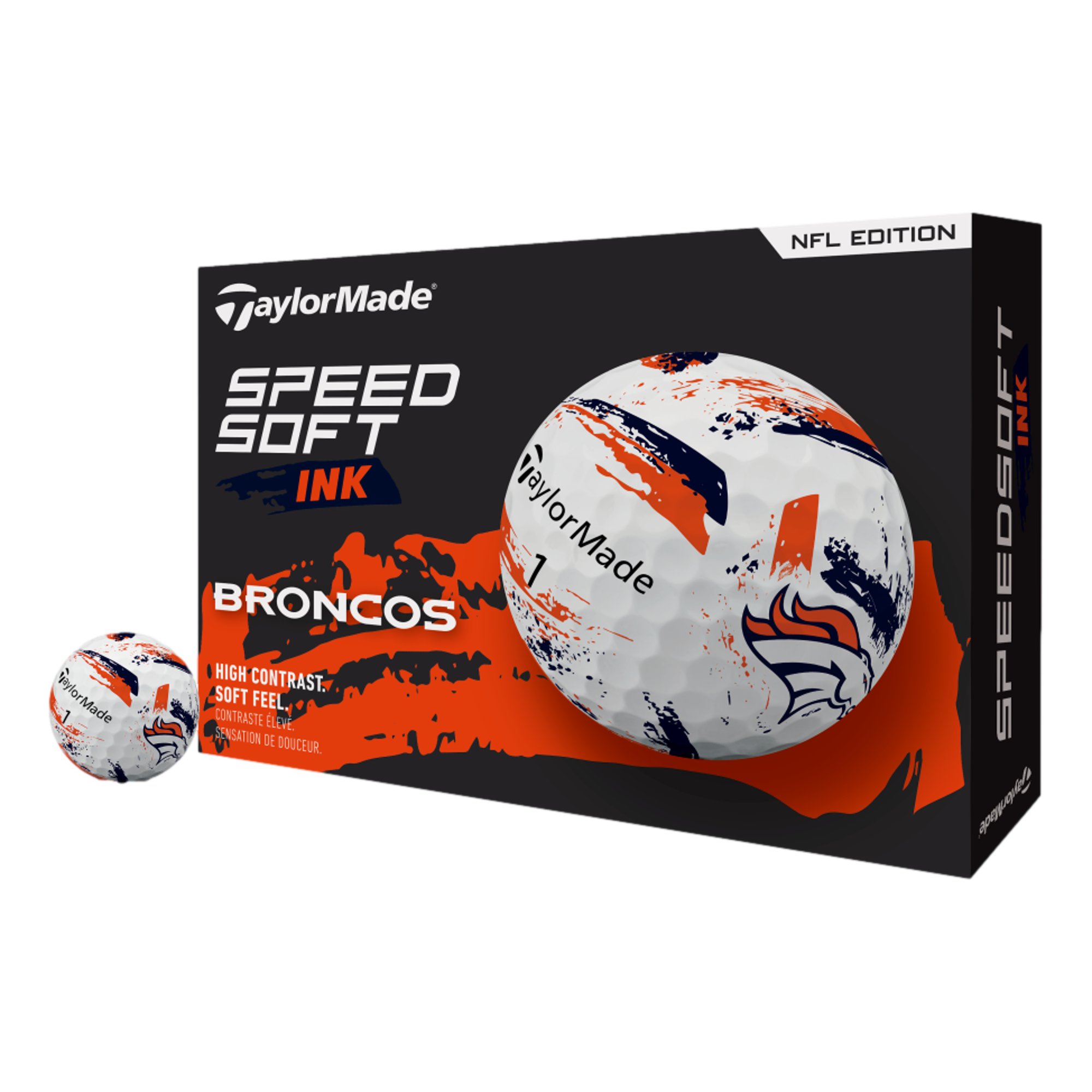 SpeedSoft INK NFL Broncos Golf Balls