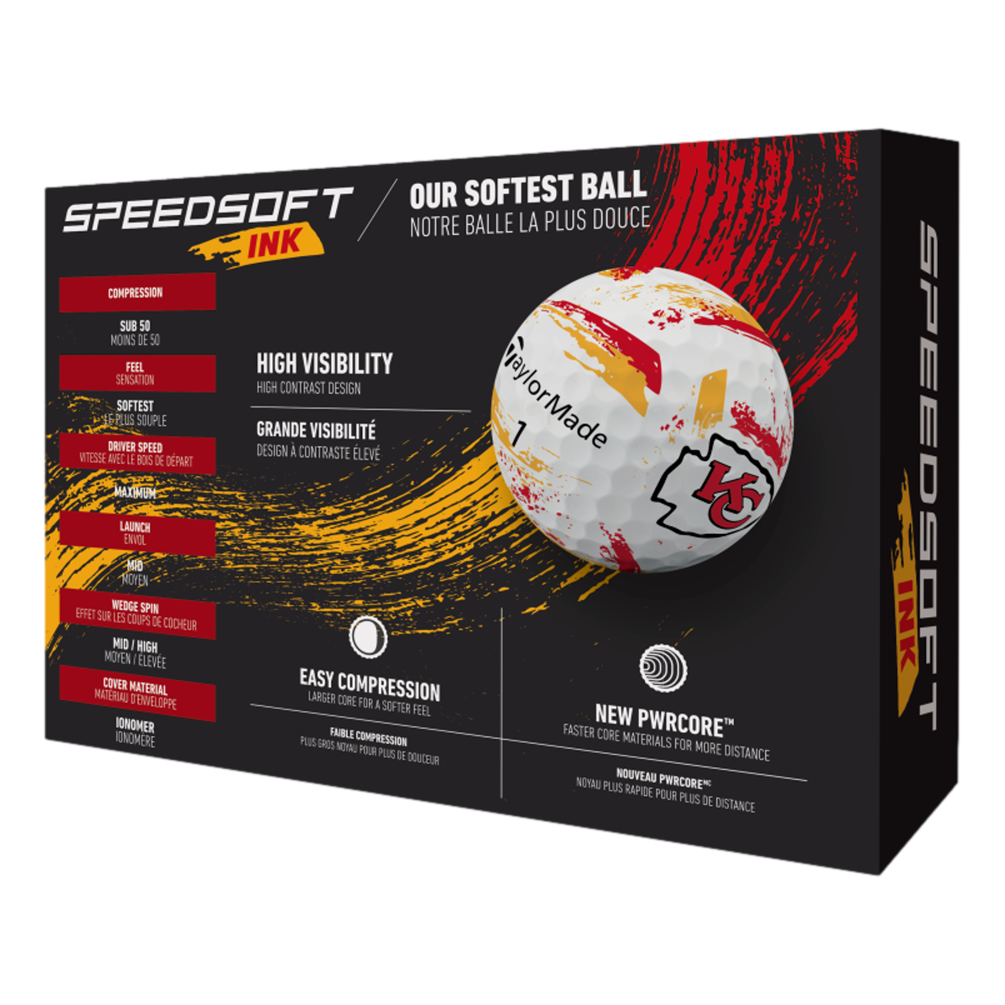 SpeedSoft INK NFL Chiefs Golf Balls