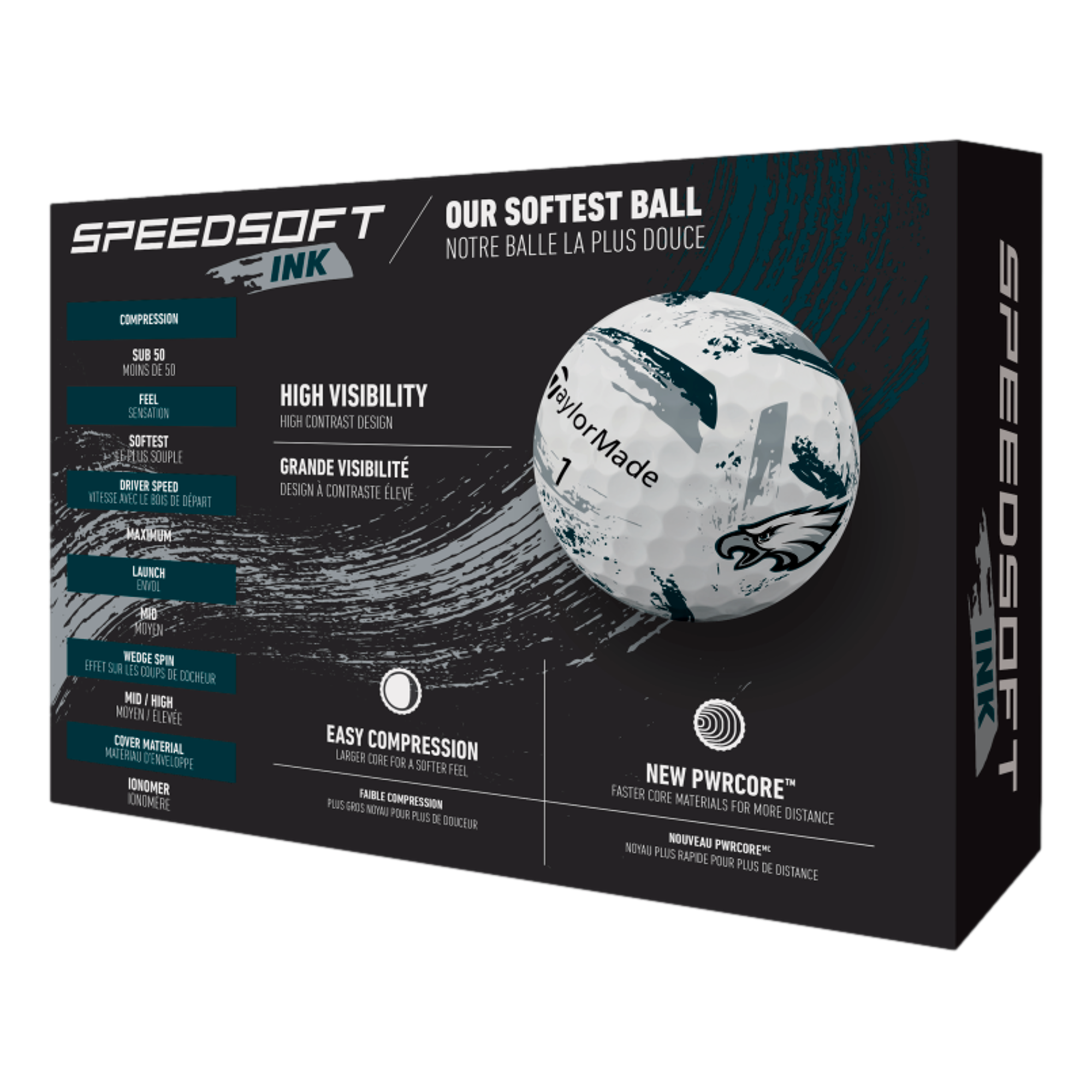 SpeedSoft INK NFL Eagles Golf Balls