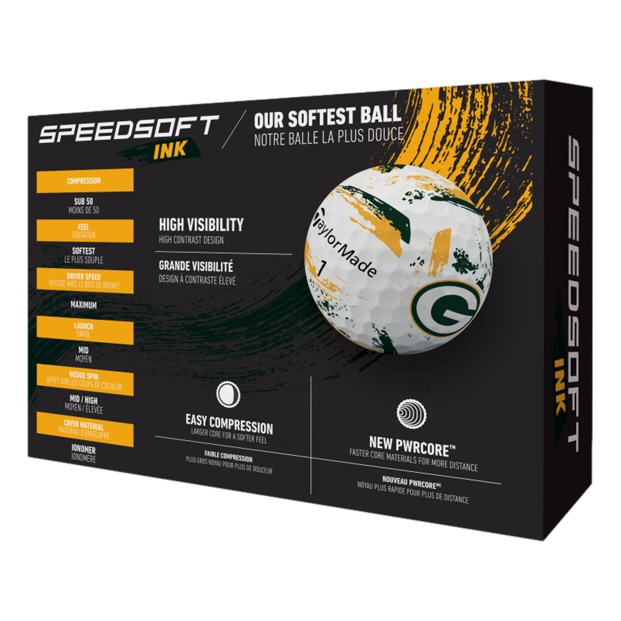 SpeedSoft INK NFL Packers Golf Balls