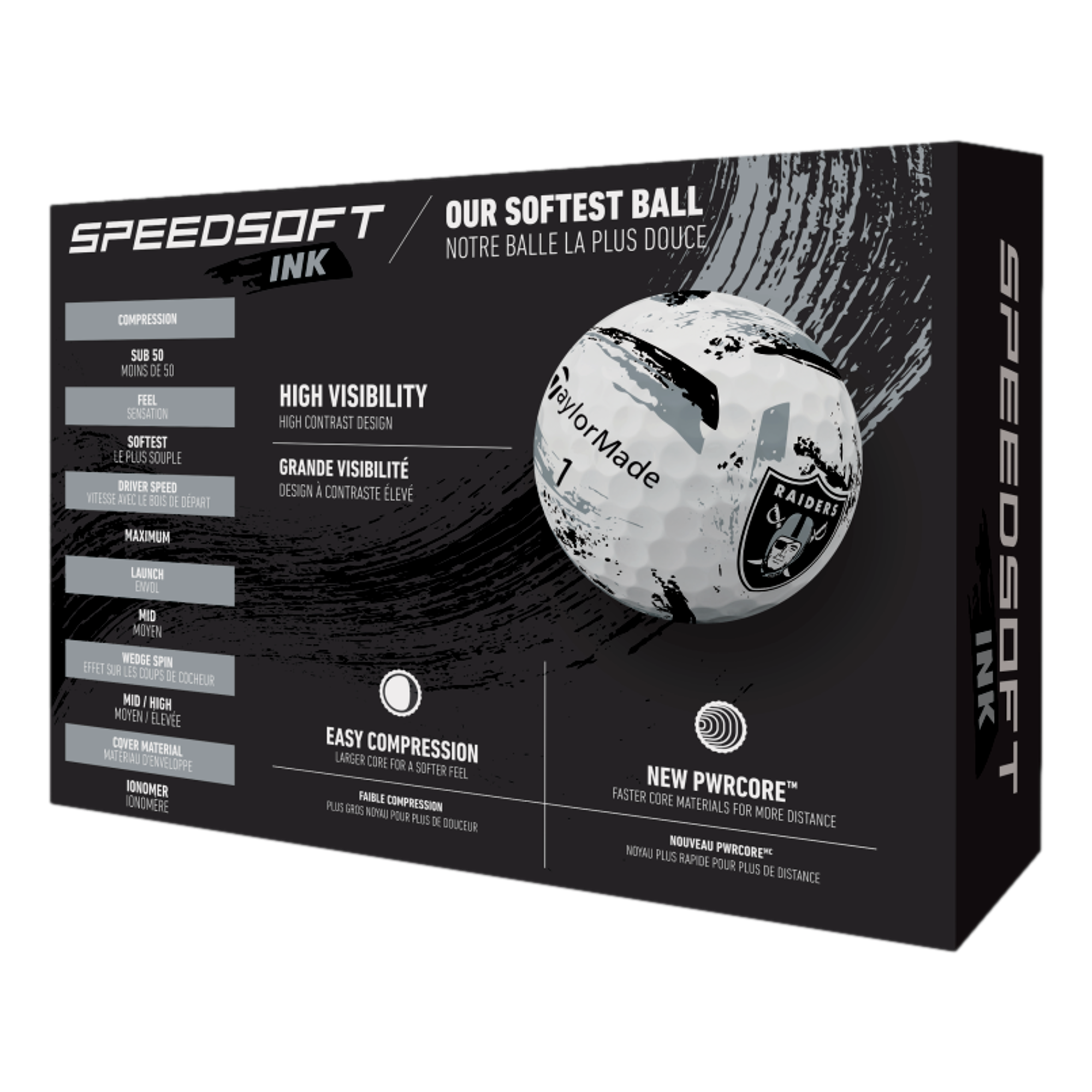 SpeedSoft INK NFL Raiders Golf Balls