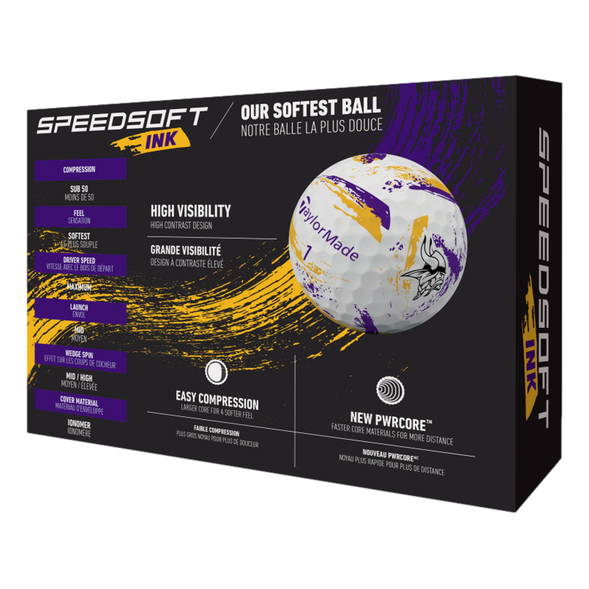 SpeedSoft INK NFL Vikings Golf Balls