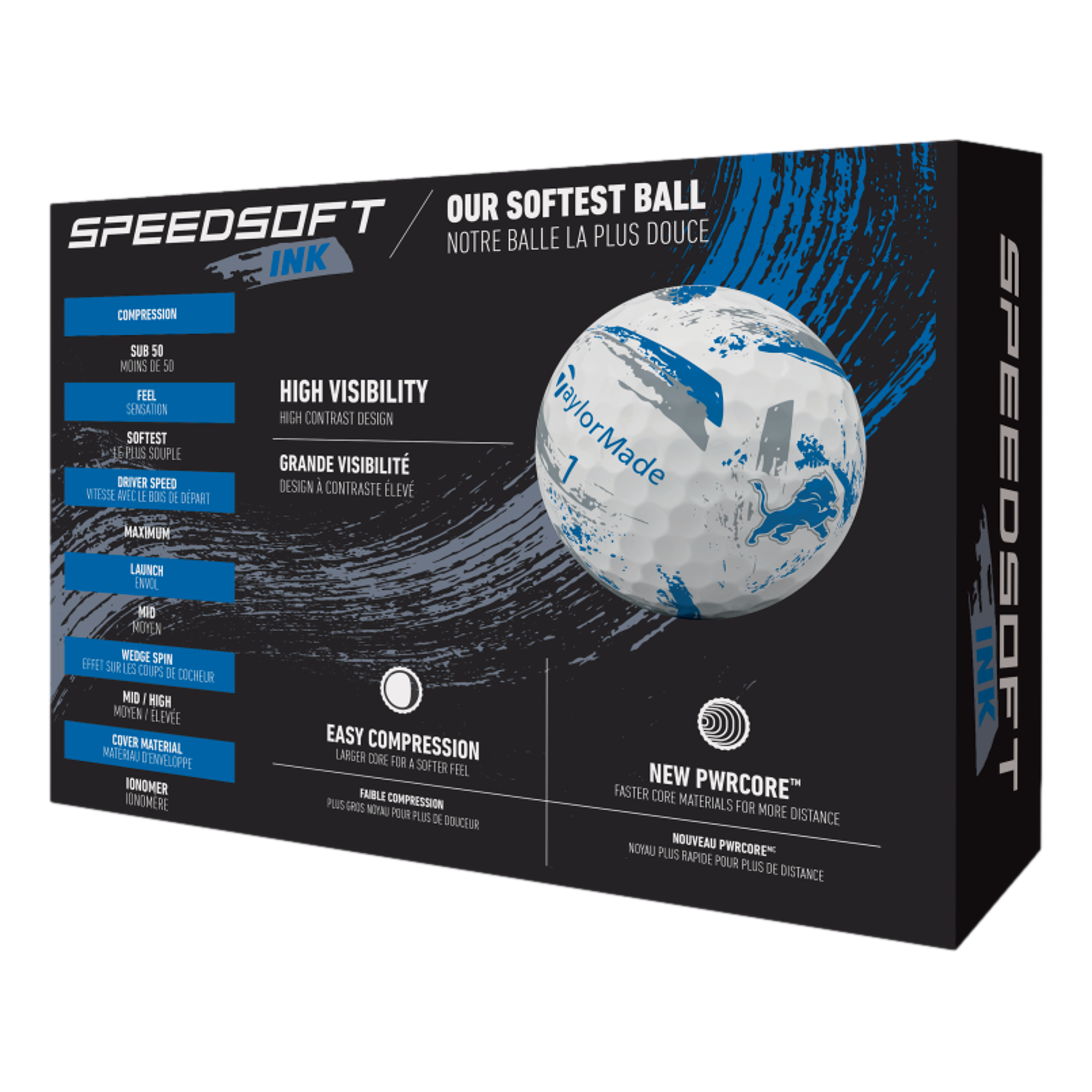 SpeedSoft INK NFL Lions Golf Balls